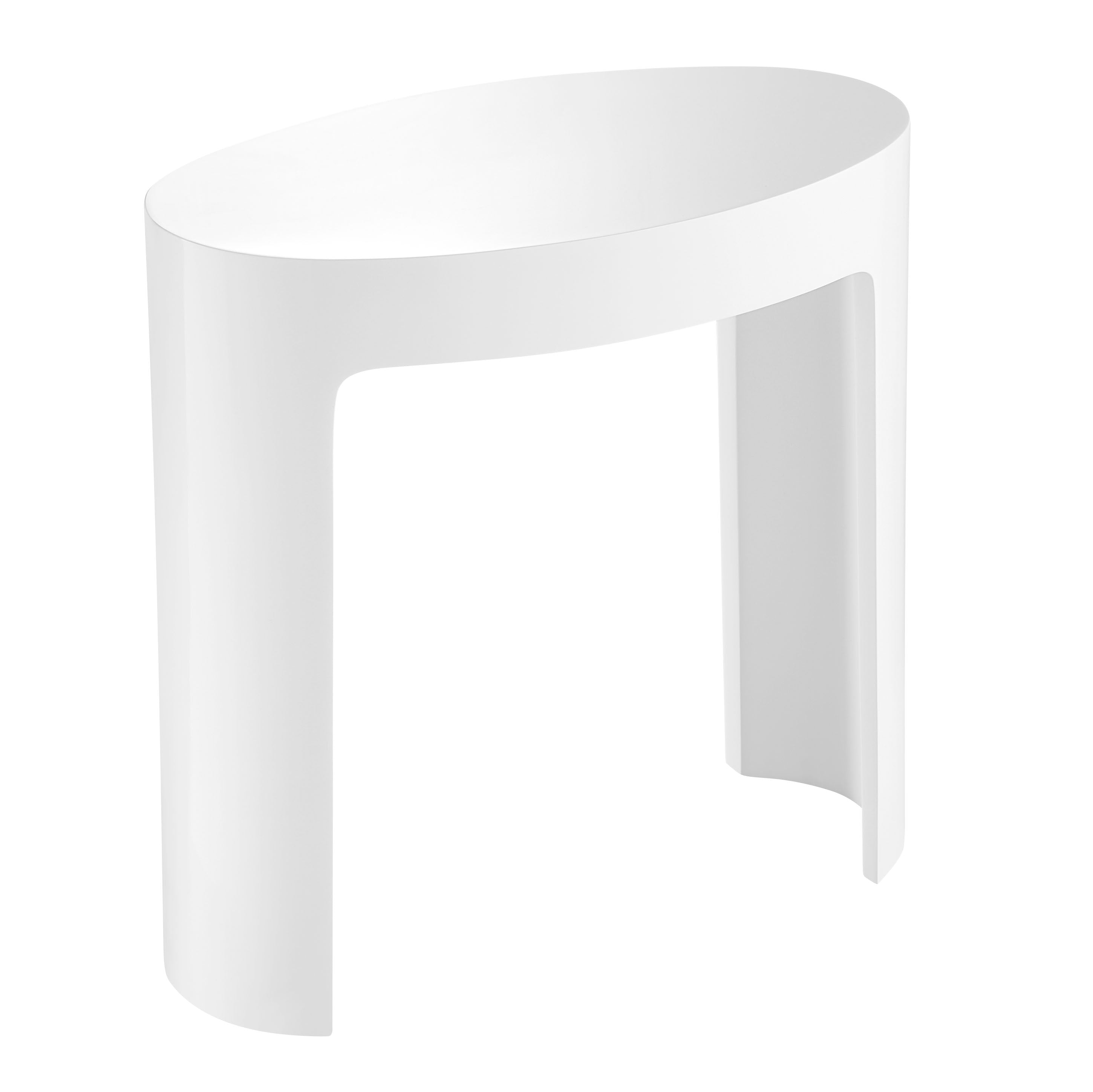 Alternate Image for ALFI brand ABST66 White Matte Solid Surface Resin Bathroom / Shower Stool