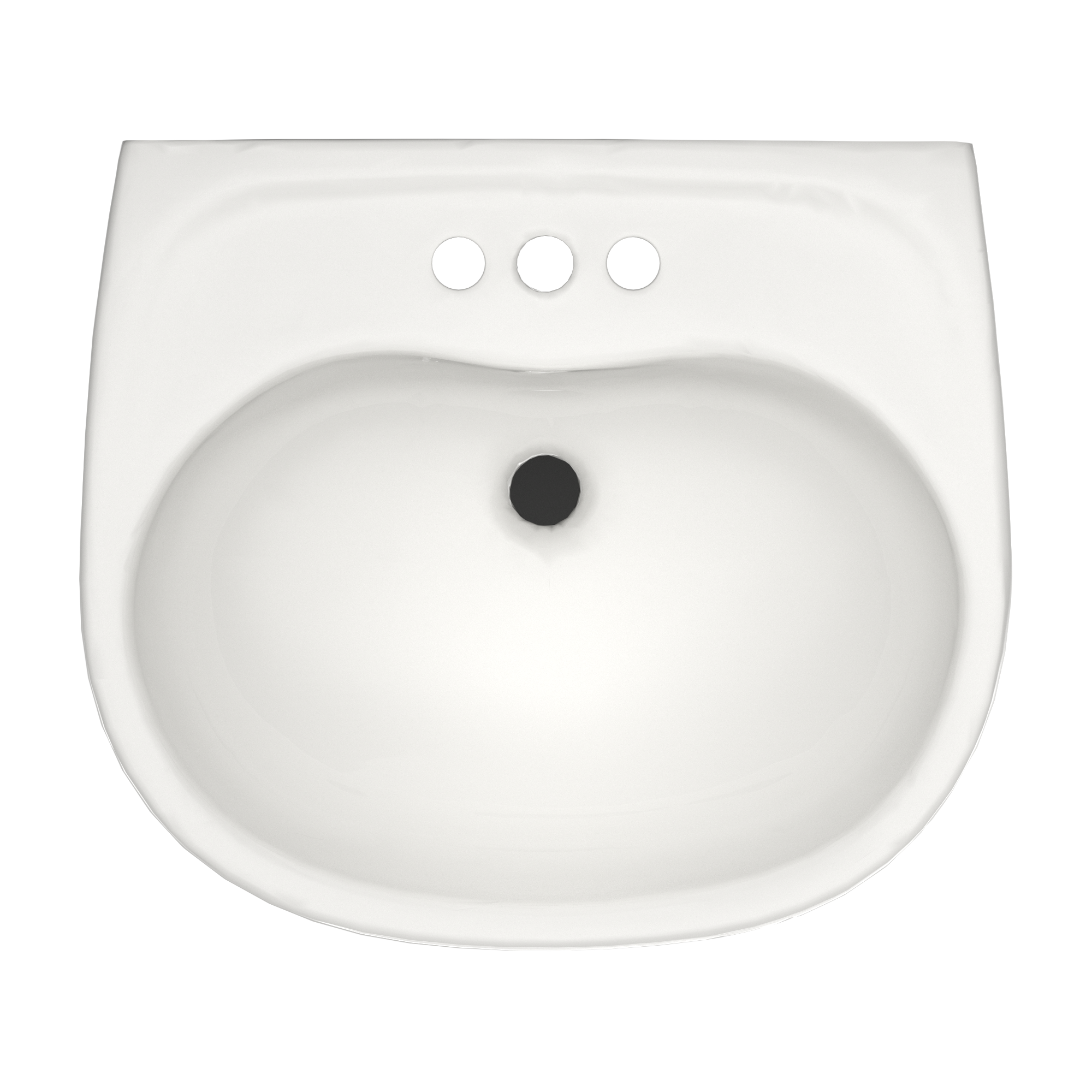 Alternate Image for TOTO Supreme Oval Wall-Mount Bathroom Sink with CEFIONTECT and Shroud for 4 Inch Center Faucets, Colonial White, Vitreous China, LHT241.4G#11