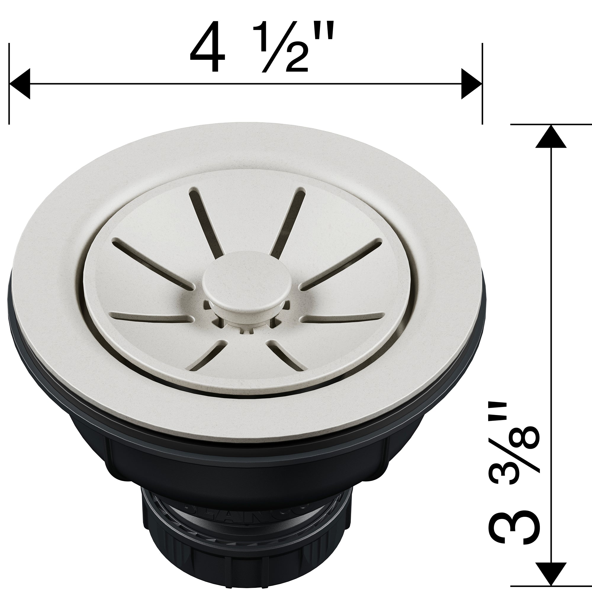Blanco Essential Silgranit Color-Matched 3.5" Basket Strainer Drain with Turn-to-Close Design Product Image