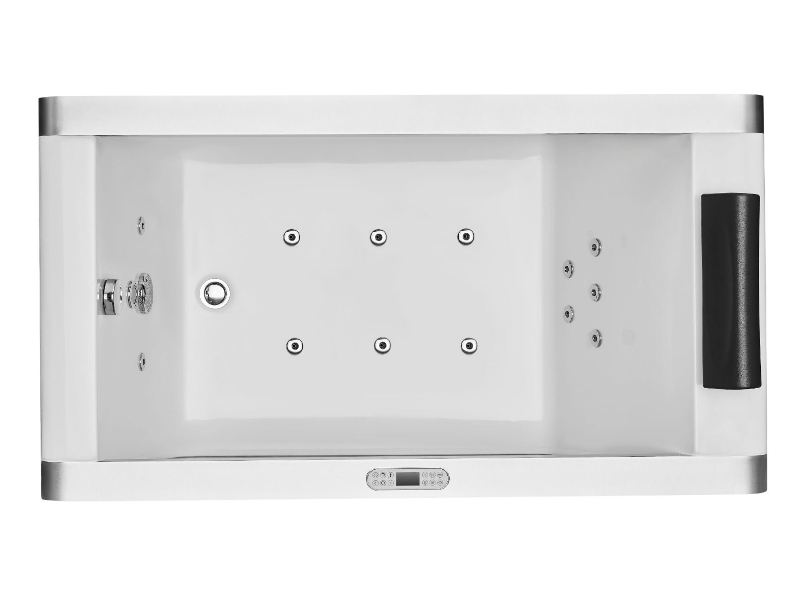 Alternate Image for Eago 59" Acrylic Free Standing Rectangle Bathtub, White, AM152ETL-5