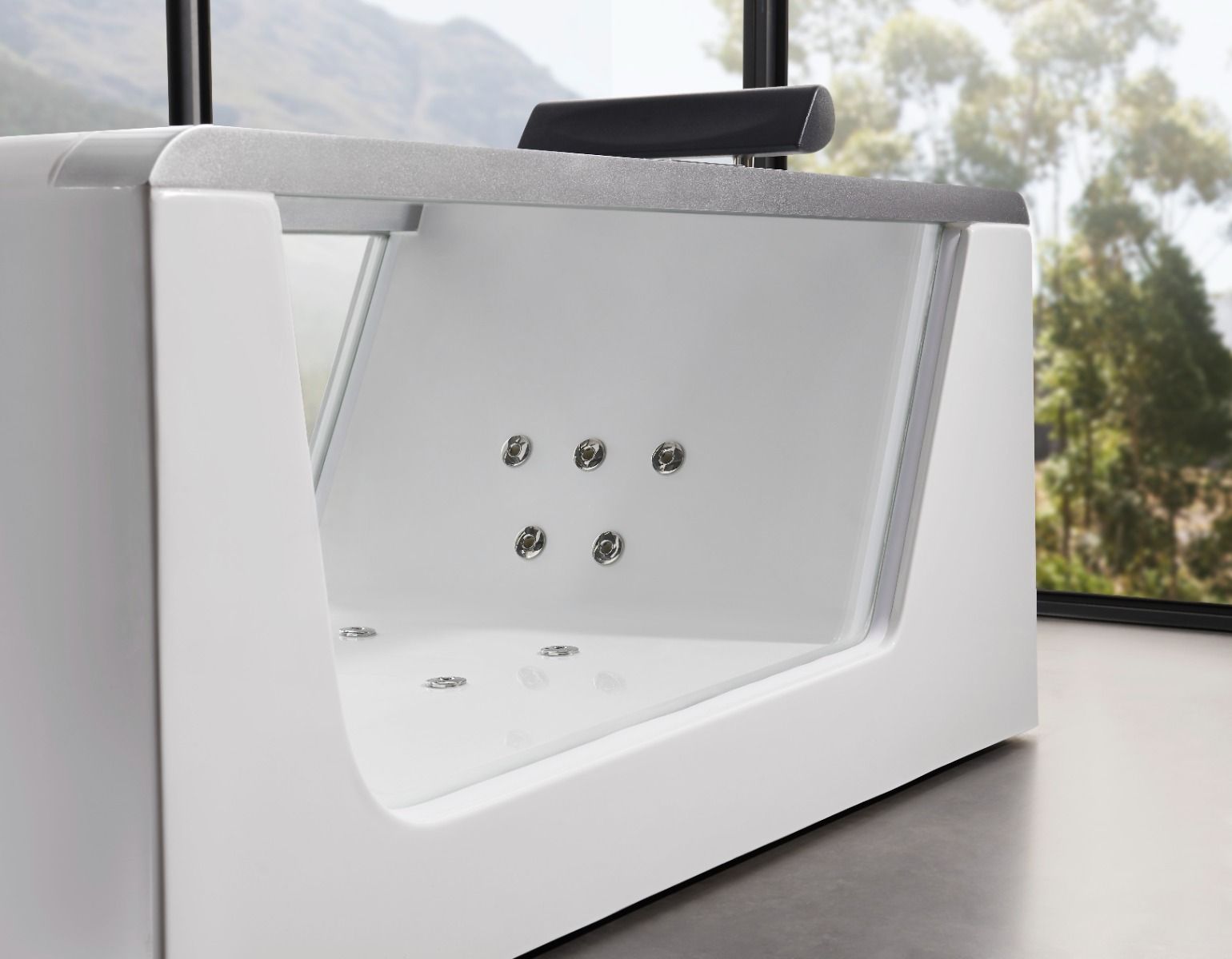 Alternate Image for Eago 59" Acrylic Free Standing Rectangle Bathtub, White, AM152ETL-5