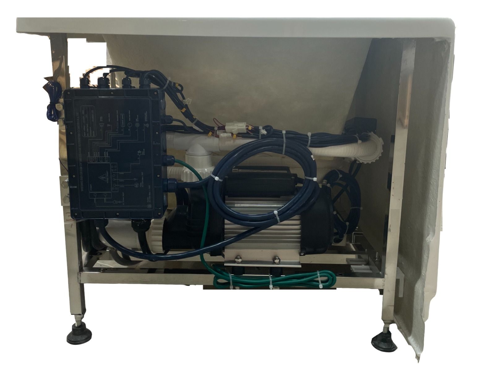 Alternate Image for Eago 59" Acrylic Corner Rectangle Bathtub with Fixtures, White, AM154ETL-R5