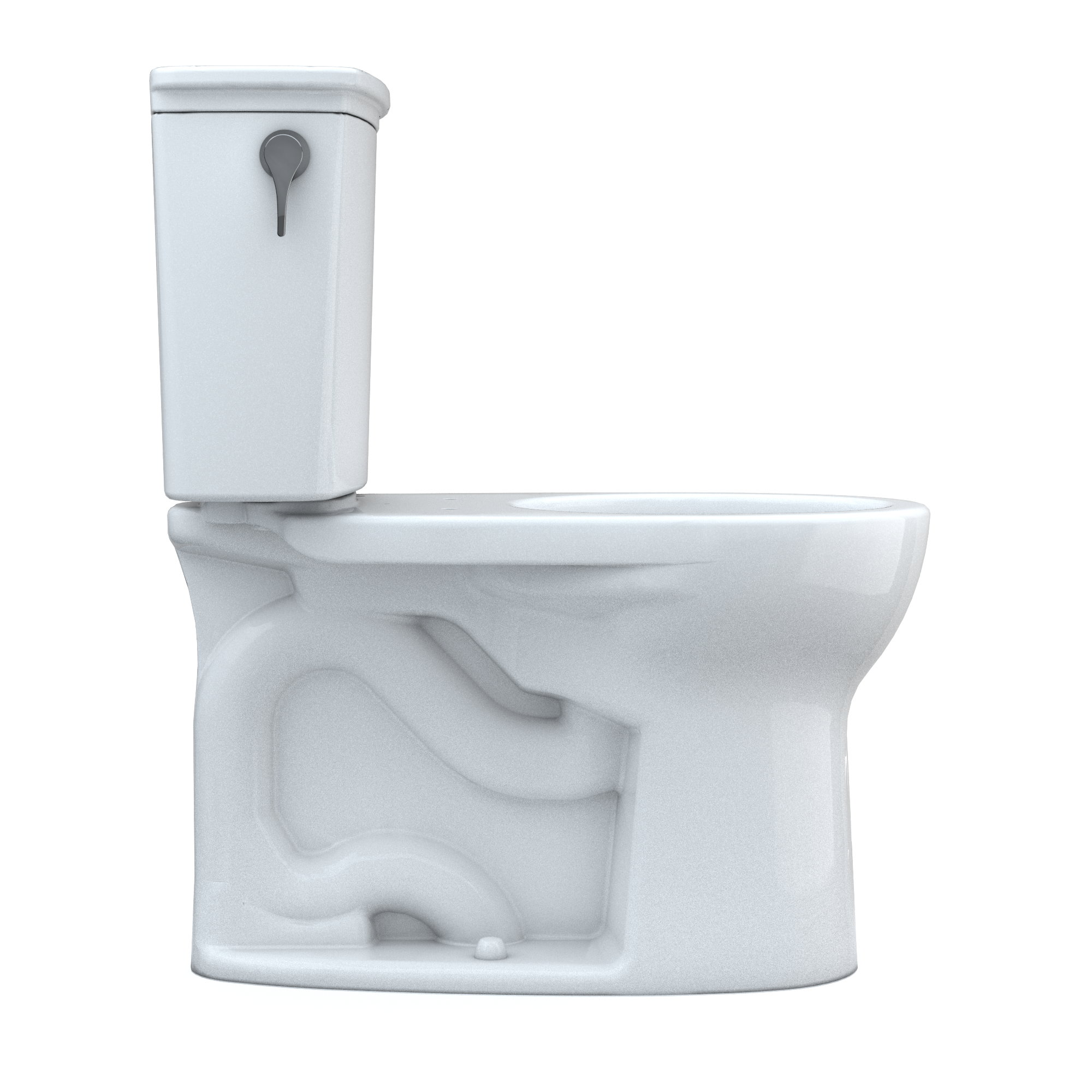 Alternate Image for TOTO Drake Transitional Two-Piece Round 1.28 GPF Universal Height TORNADO FLUSH Toilet with CEFIONTECT, Cotton White, Vitreous China, CST785CEFG#01