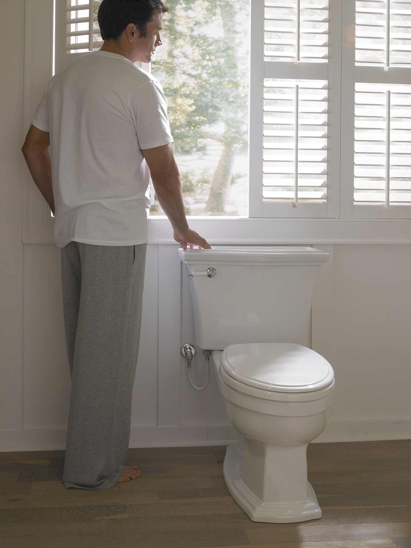 Alternate Image for TOTO Eco Clayton Two-Piece Elongated 1.28 GPF Universal Height Toilet, Cotton White, Vitreous China, CST784EF#01