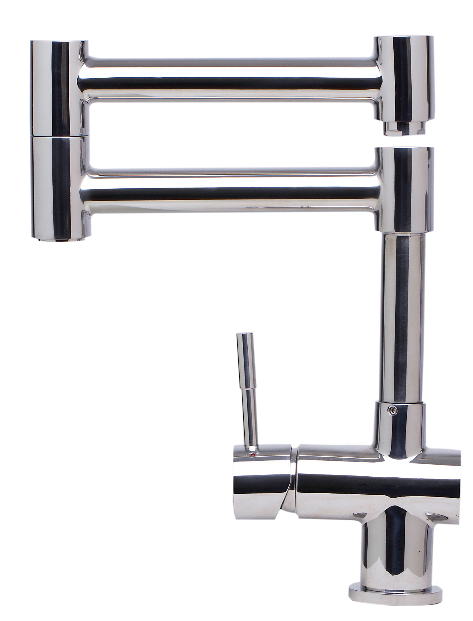 Alternate Image for ALFI Solid Polished Stainless Steel Retractable Single Hole Kitchen Faucet, AB2038-PSS