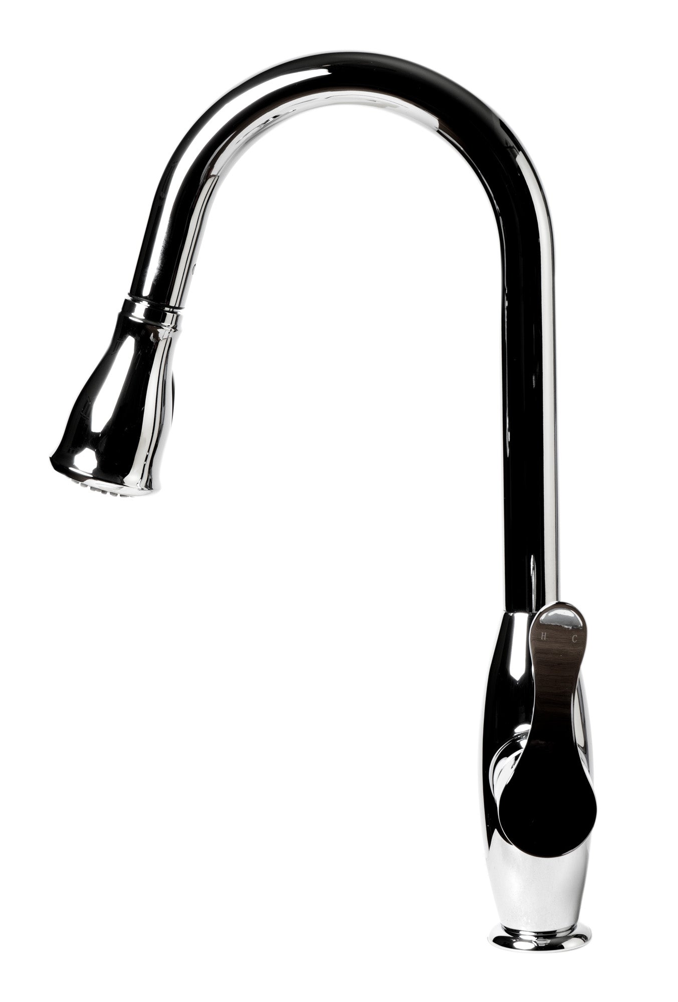 Alternate Image for ALFI brand 1.8 GPM Lever Gooseneck Spout Touch Kitchen Faucet, Gray, Pull Down, Polished Chrome, Traditional, ABKF3783-PC