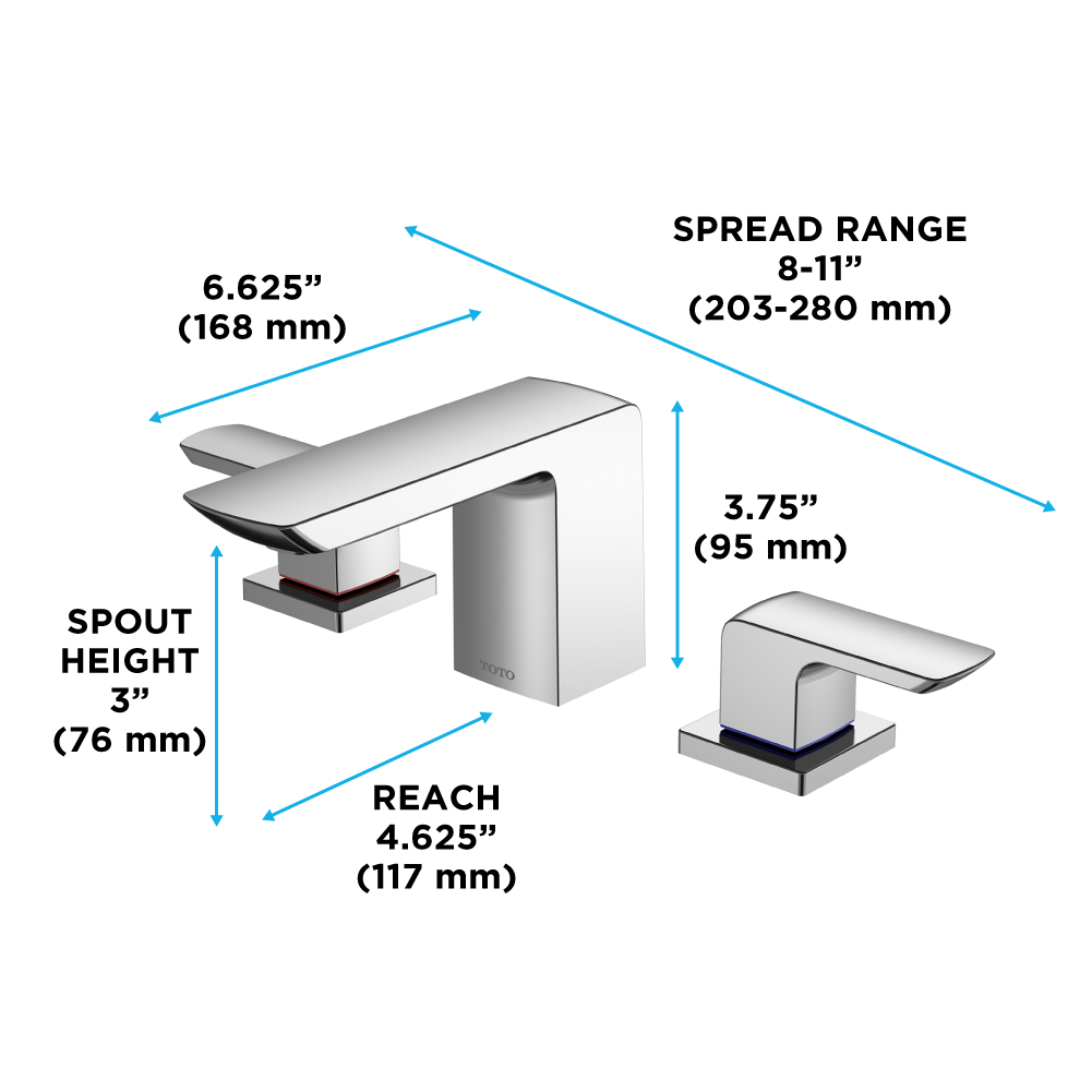 Alternate Image for TOTO GR Series 1.2 GPM Two Handle Widespread Bathroom Sink Faucet with Drain Assembly, Brushed Nickel, Brass, TLG02201U#BN