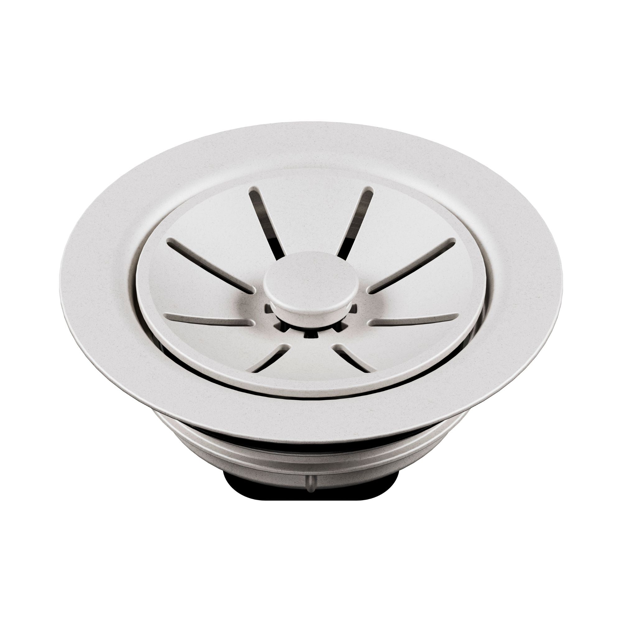 Blanco Essential Silgranit Color-Matched Disposal Flange Drain Insert with Waste Scraper - Soft White