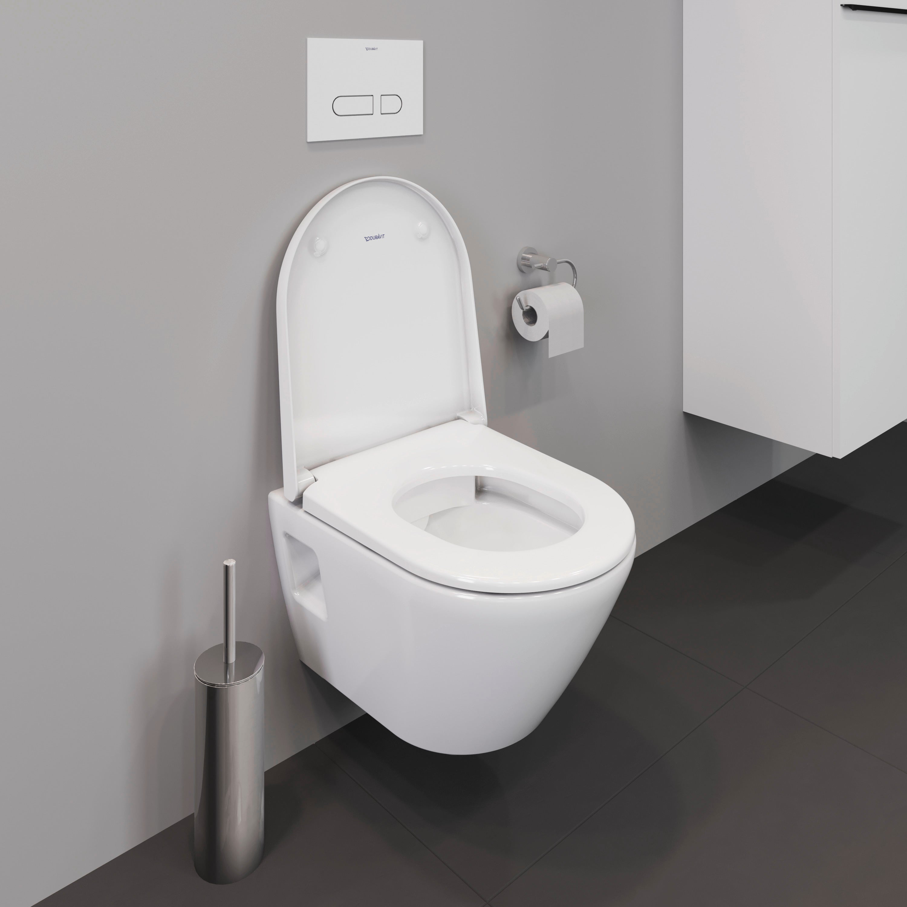 D-Neo Round Slow Close Toilet Seat in White
