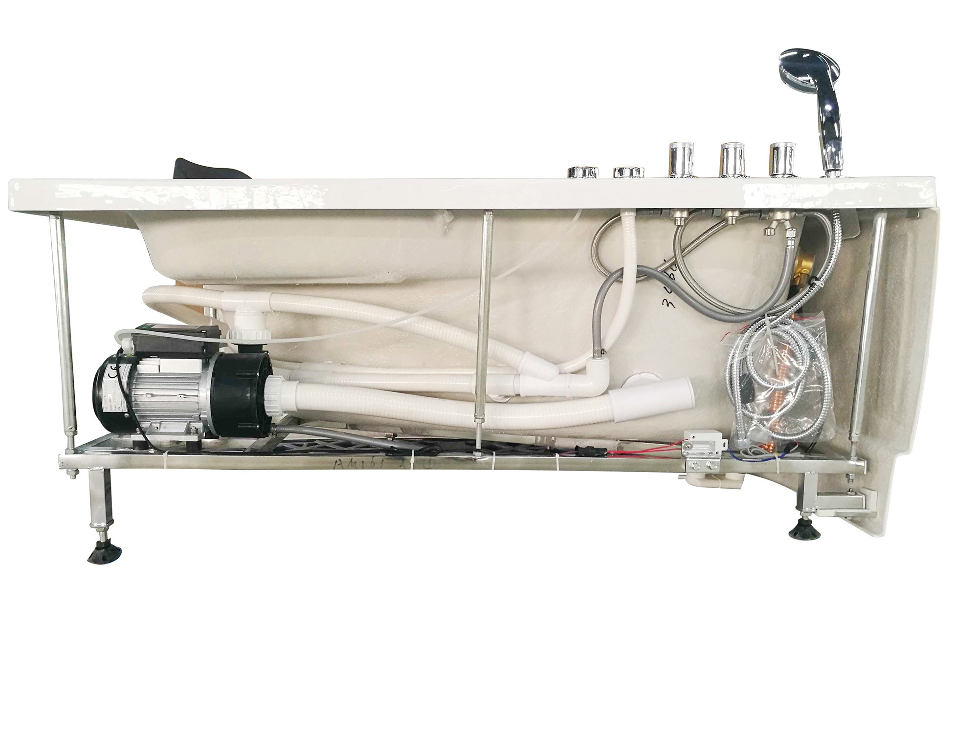 Alternate Image for Eago 59" Acrylic Corner Neo-angle Round Bathtub, White, AM161-L