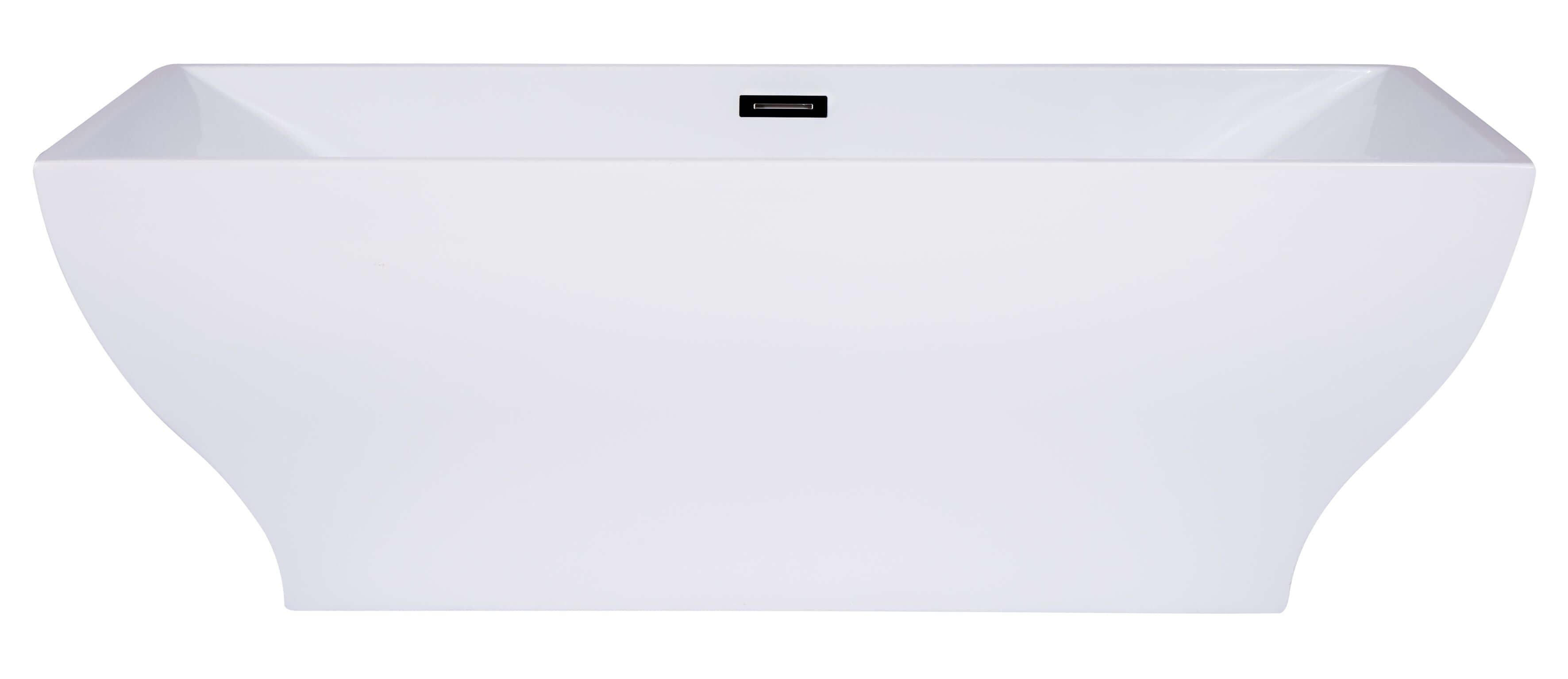 Alternate Image for ALFI brand 67" Acrylic Free Standing Rectangle Soaking Bathtub, White, AB8840