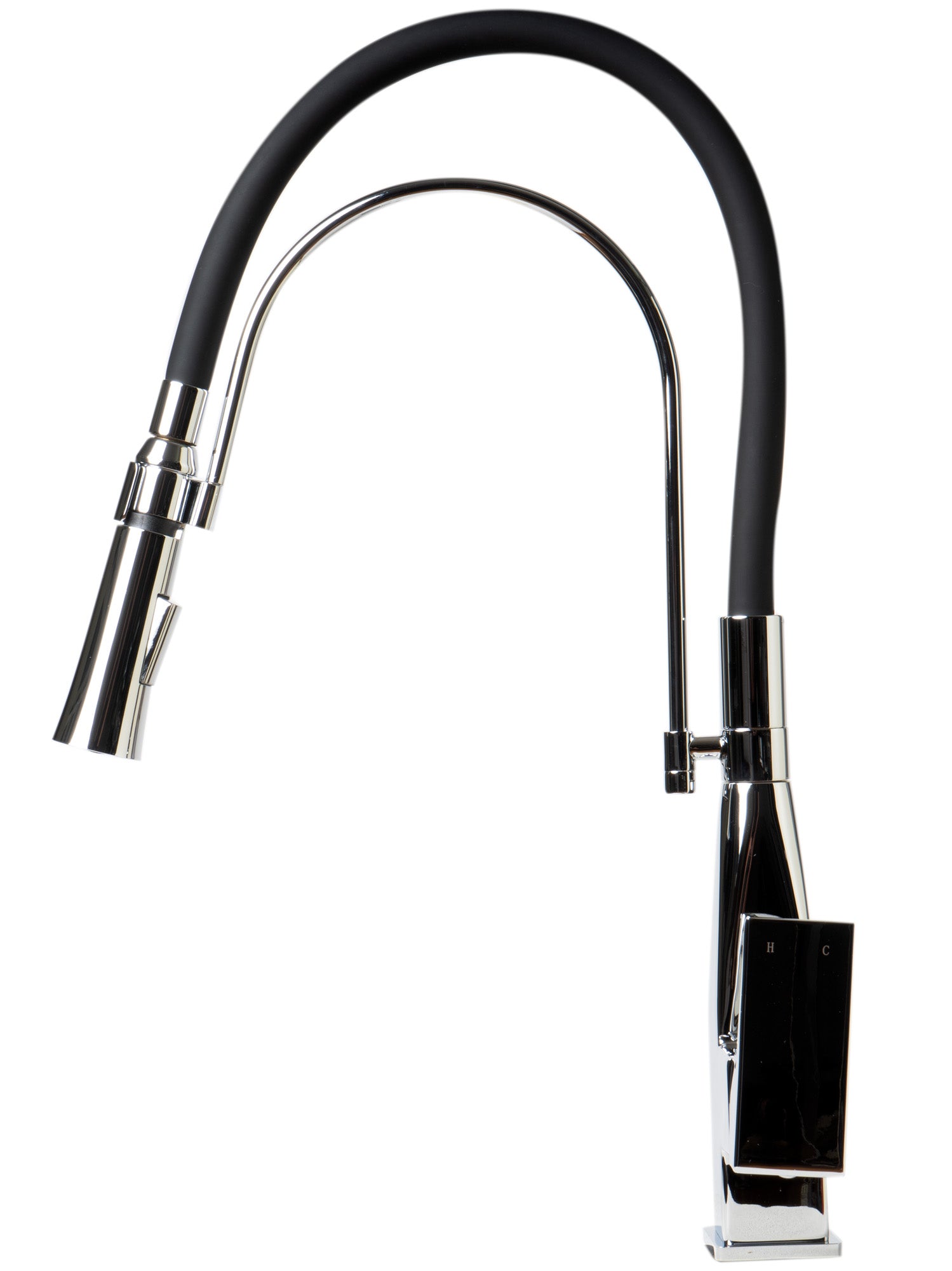 Alternate Image for ALFI brand 1.8 GPM Lever Gooseneck Spout Touch Kitchen Faucet, Modern, Gray, Polished Chrome, ABKF3023-PC