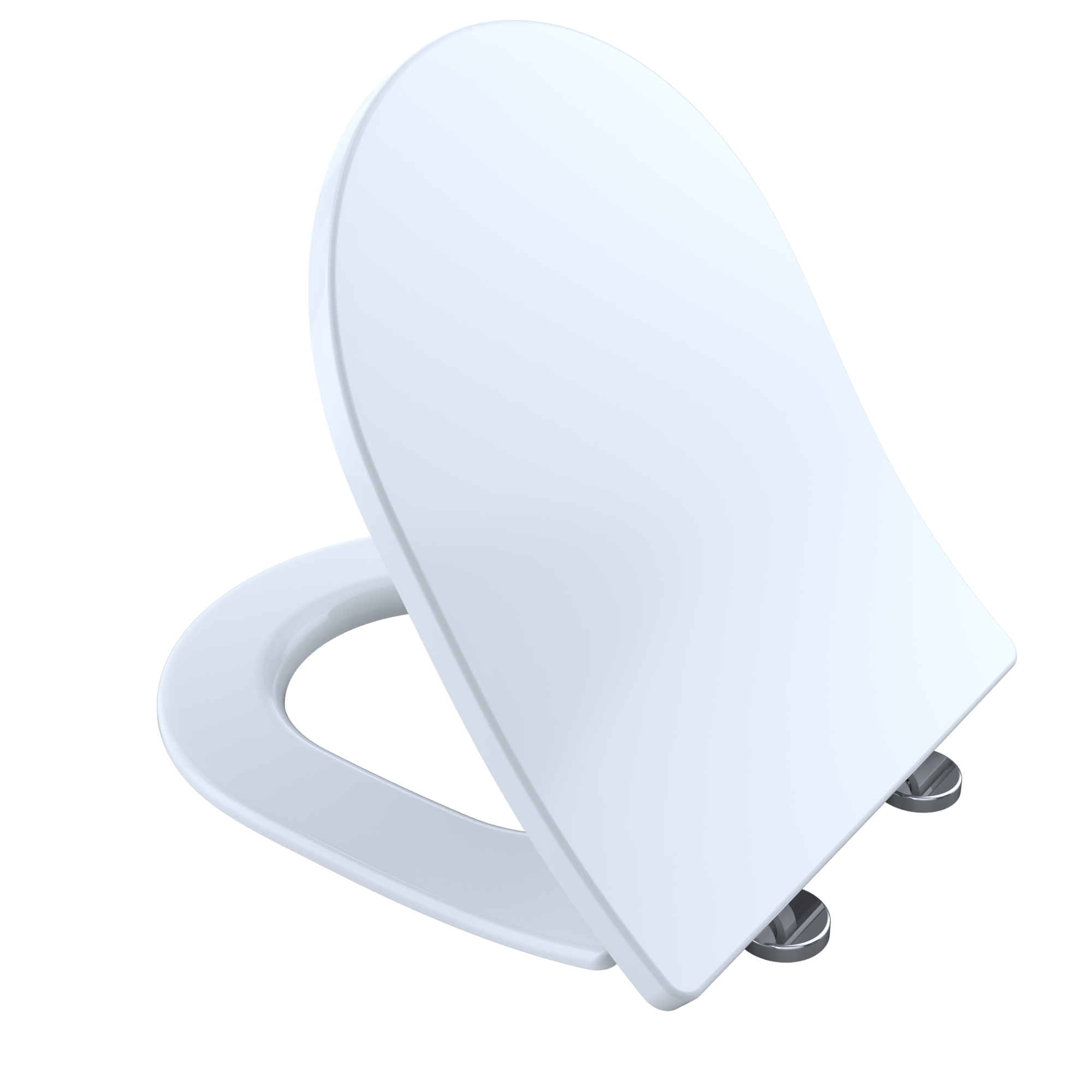 Alternate Image for TOTO SoftClose Slim D-Shape Non-Slamming Seat and Lid for RP Wall-Hung Toilet, Cotton White, Urea Resin, SS247R#01