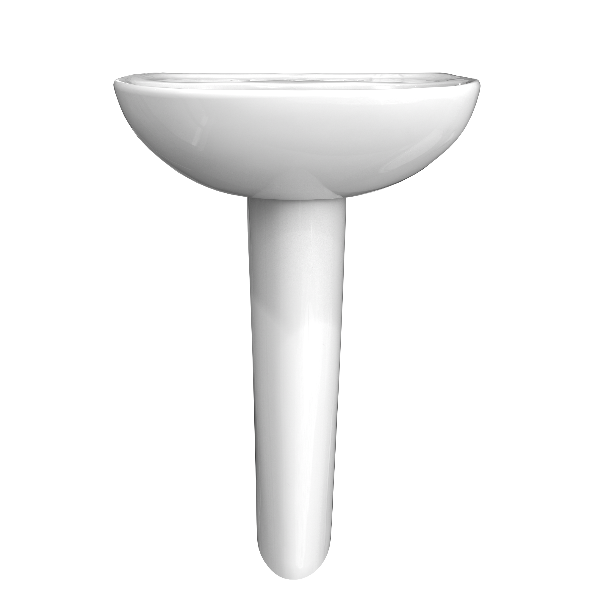 TOTO Supreme Oval Basin Pedestal Bathroom Sink with CEFIONTECT for 8 Inch Center Faucets, Cotton White, Vitreous China, LPT241.8G#01