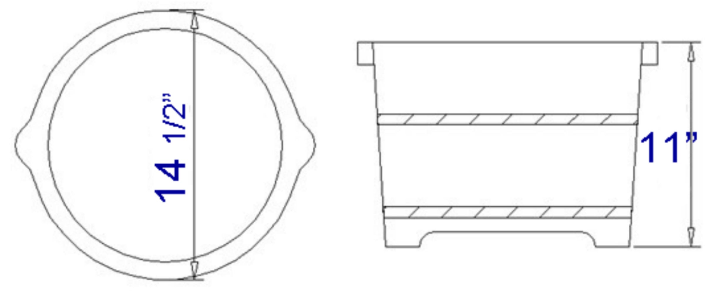 ALFI brand Cedar Wood, Natural Wood, AB6604 Round Wooden Cedar Foot Soaking Tub