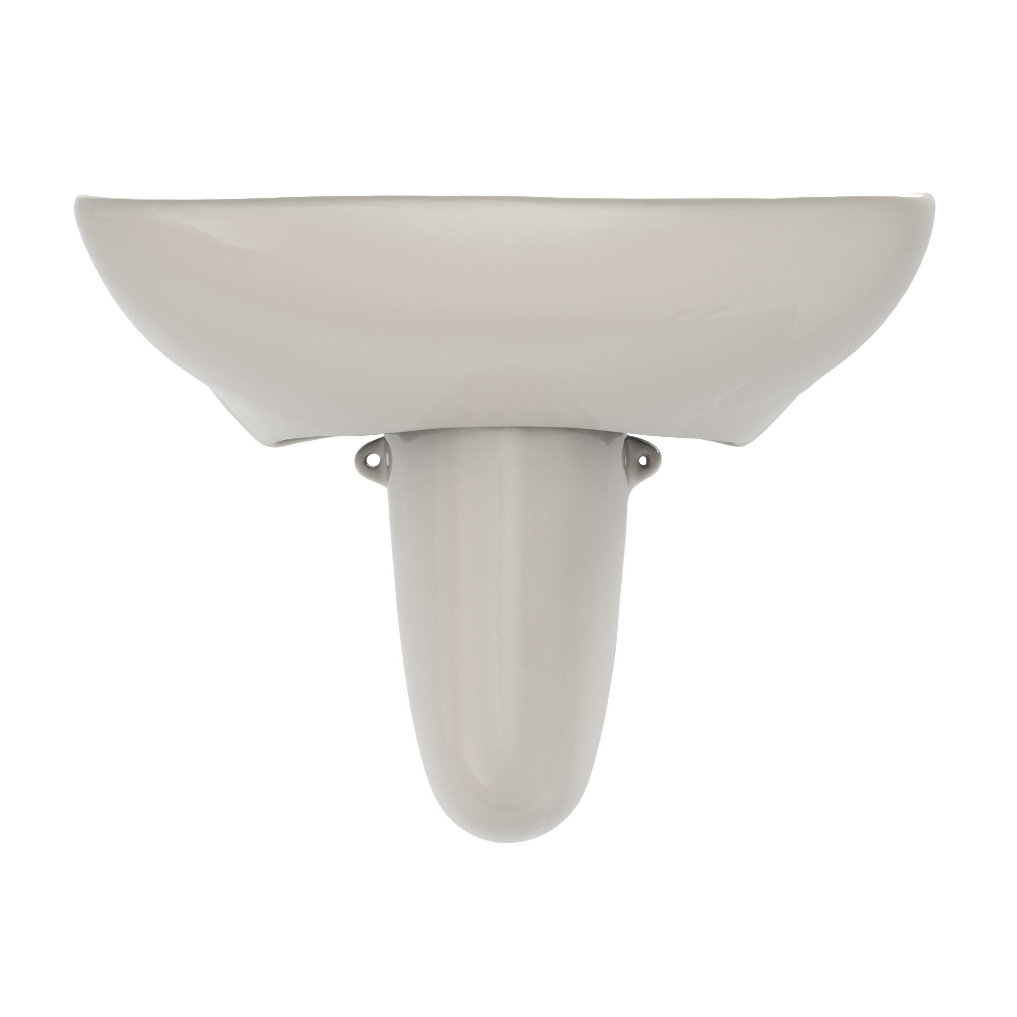 TOTO Prominence Oval Wall-Mount Bathroom Sink with CEFIONTECT and Shroud for 4 Inch Center Faucets, Sedona Beige, Vitreous China, LHT242.4G#12
