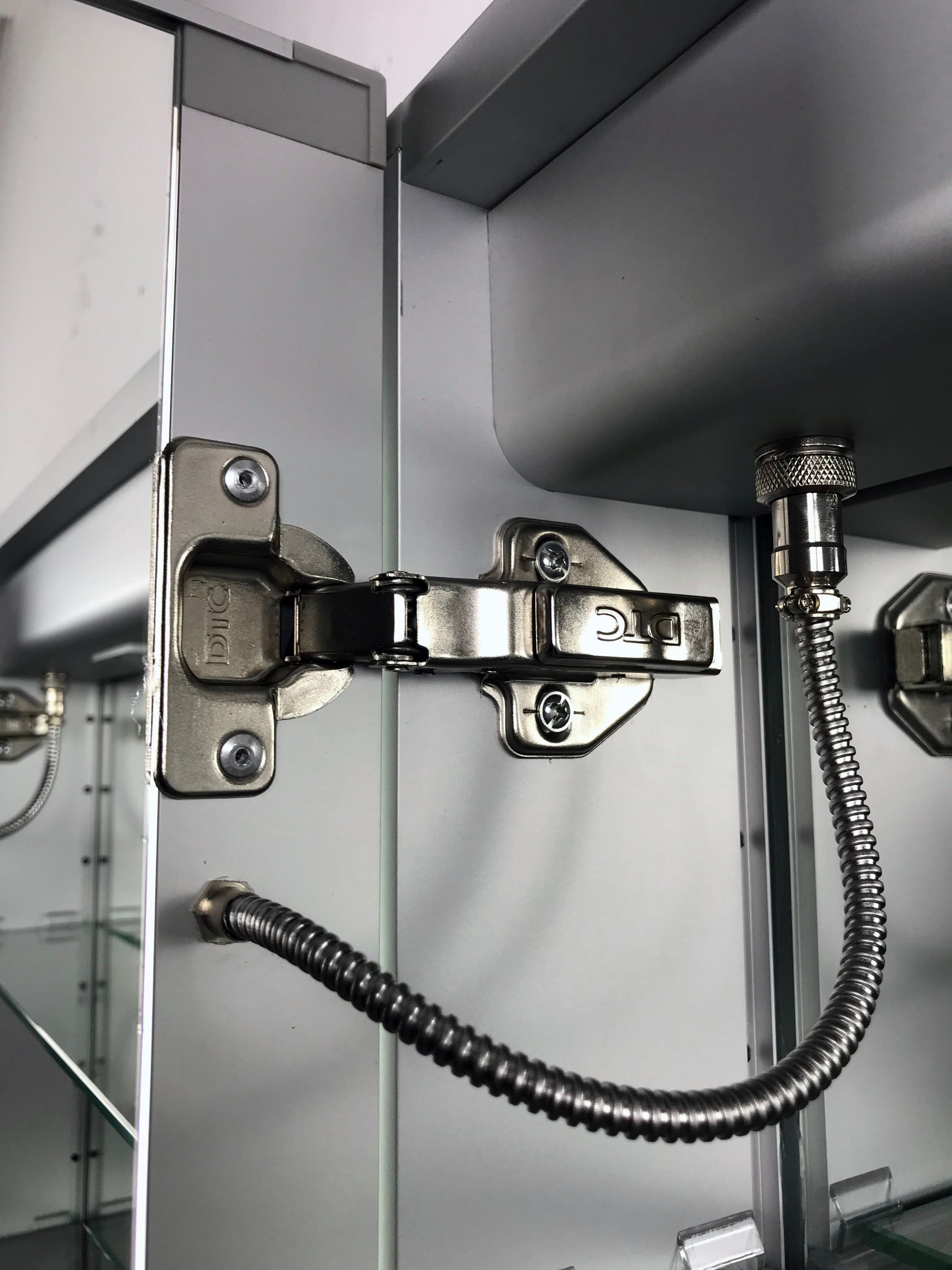 Alternate Image for ALFI brand ABMC2630BT 26" x 30" Double Door LED Light Bluetooth Medicine Cabinet, Aluminum, Gray