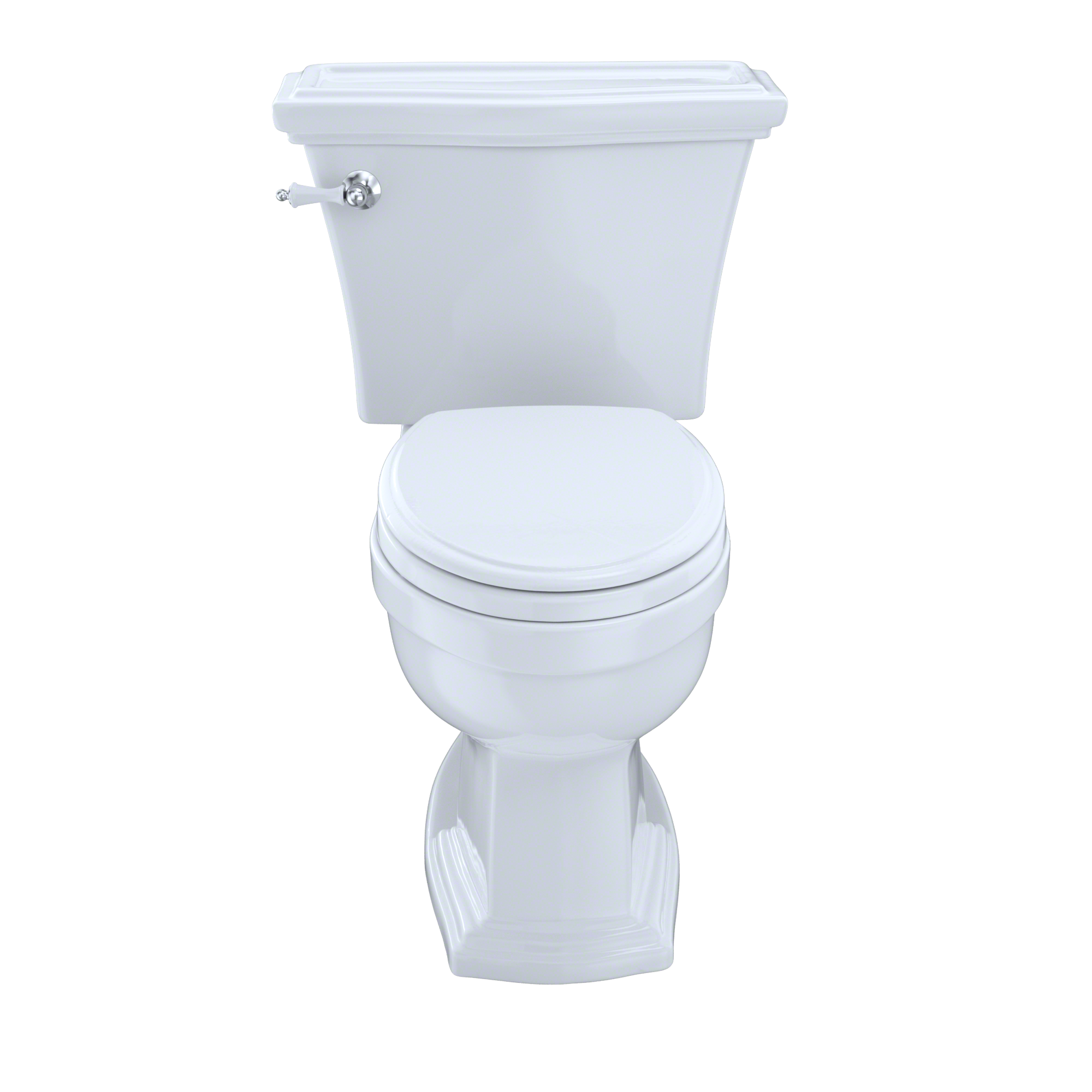 Alternate Image for TOTO Eco Clayton Two-Piece Elongated 1.28 GPF Universal Height Toilet, Cotton White, Vitreous China, CST784EF#01