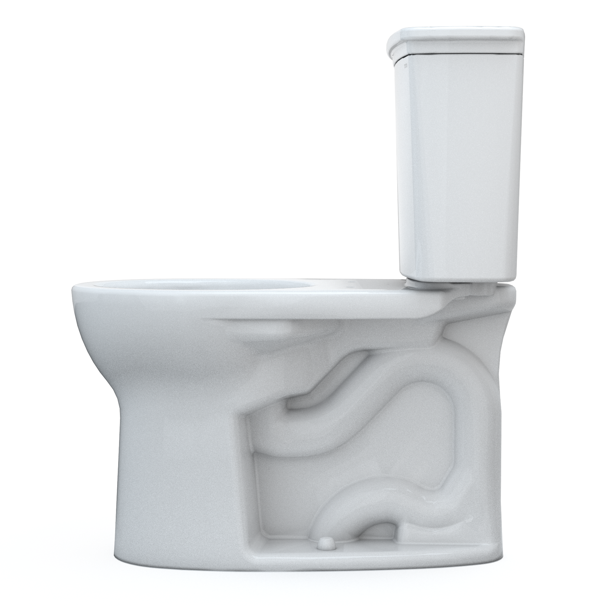 Alternate Image for TOTO Drake Transitional Two-Piece Round 1.28 GPF Universal Height TORNADO FLUSH Toilet with CEFIONTECT, Cotton White, Vitreous China, CST785CEFG#01