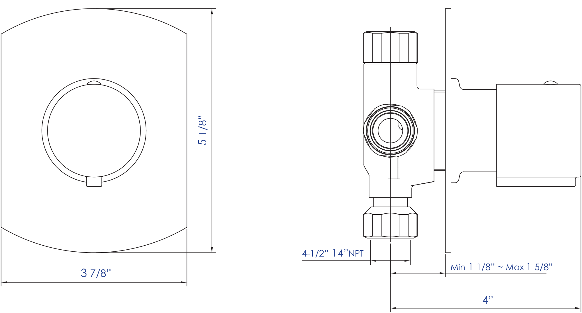 ALFI brand AB9101-PC Polished Chrome Modern Round 3 Way Shower Diverter, Brass