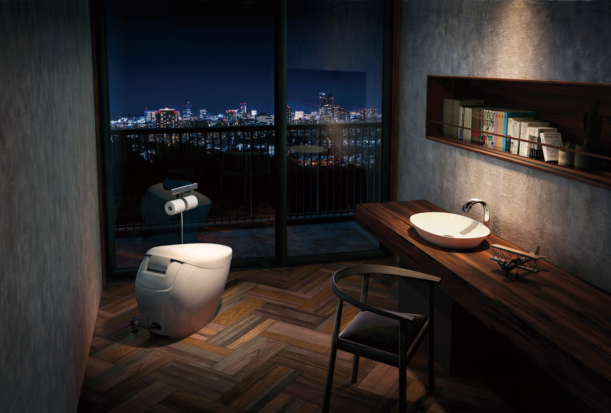 Alternate Image for TOTO NEOREST NX2 Dual Flush 1.0 or 0.8 GPF Toilet with Integrated Bidet Seat and EWATER+ and ACTILIGHT, Cotton White, Vitreous China|Plastic, MS903CUMFX#01