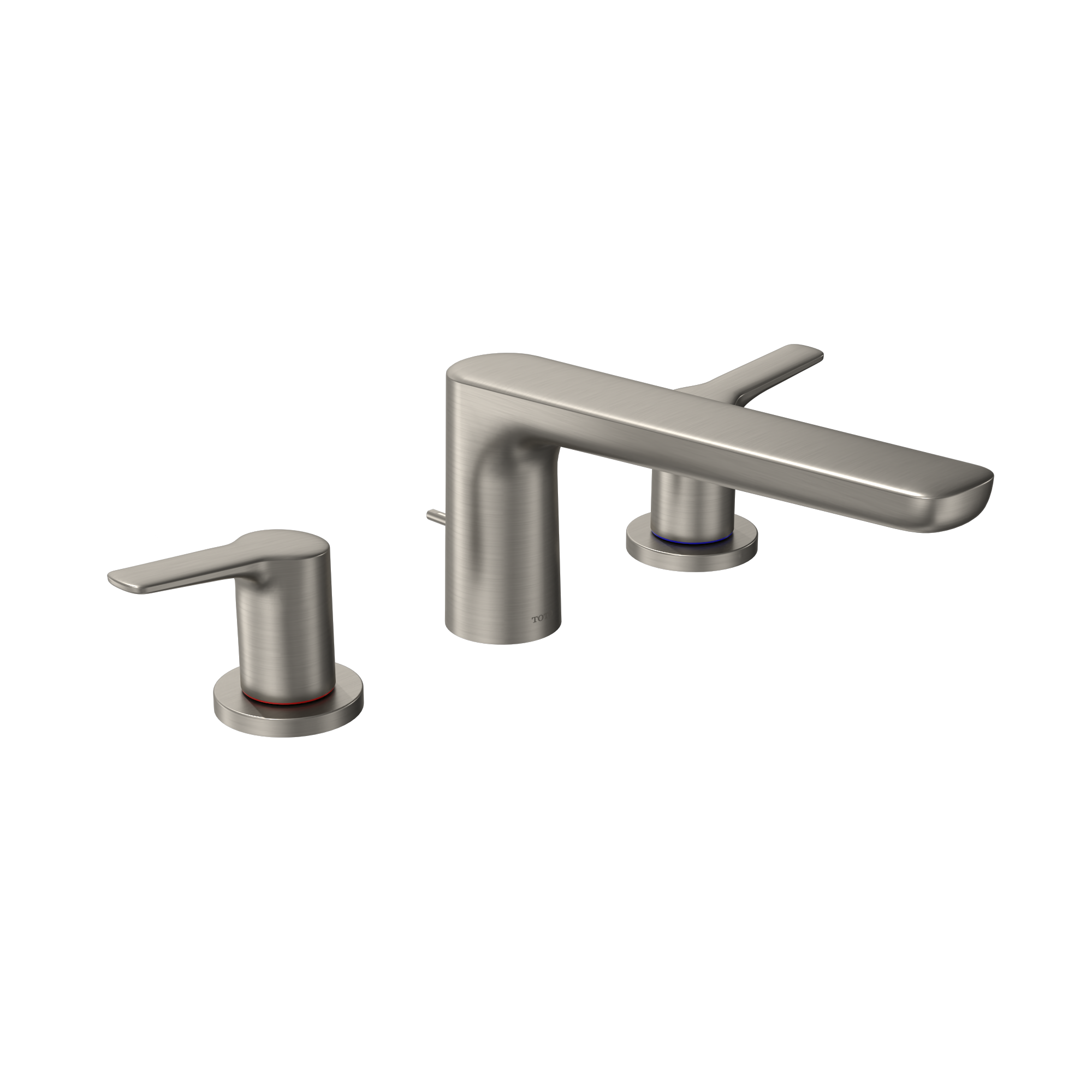 Alternate Image for TOTO GS Two-Handle Deck-Mount Roman Tub Filler Trim, Brushed Nickel, Brass, TBG03201U#BN
