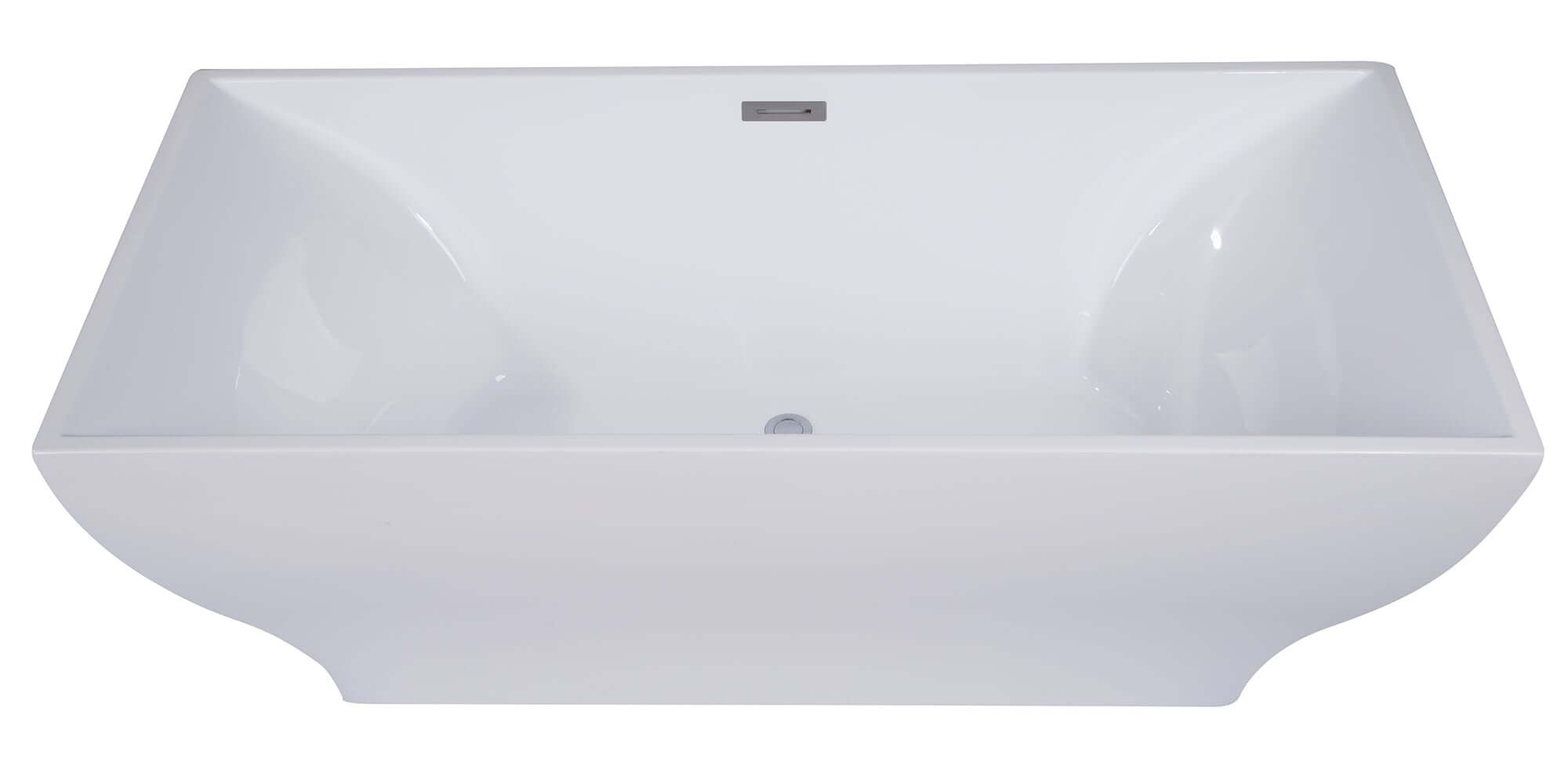 Alternate Image for ALFI brand 67" Acrylic Free Standing Rectangle Soaking Bathtub, White, AB8840