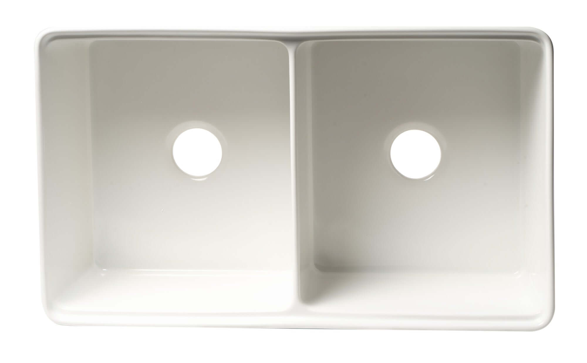 Alternate Image for ALFI brand 33" Fireclay Workstation Farmhouse Sink with Accessories, 50/50 Double Bowl, White, No Faucet Hole, ABFS3320D-W