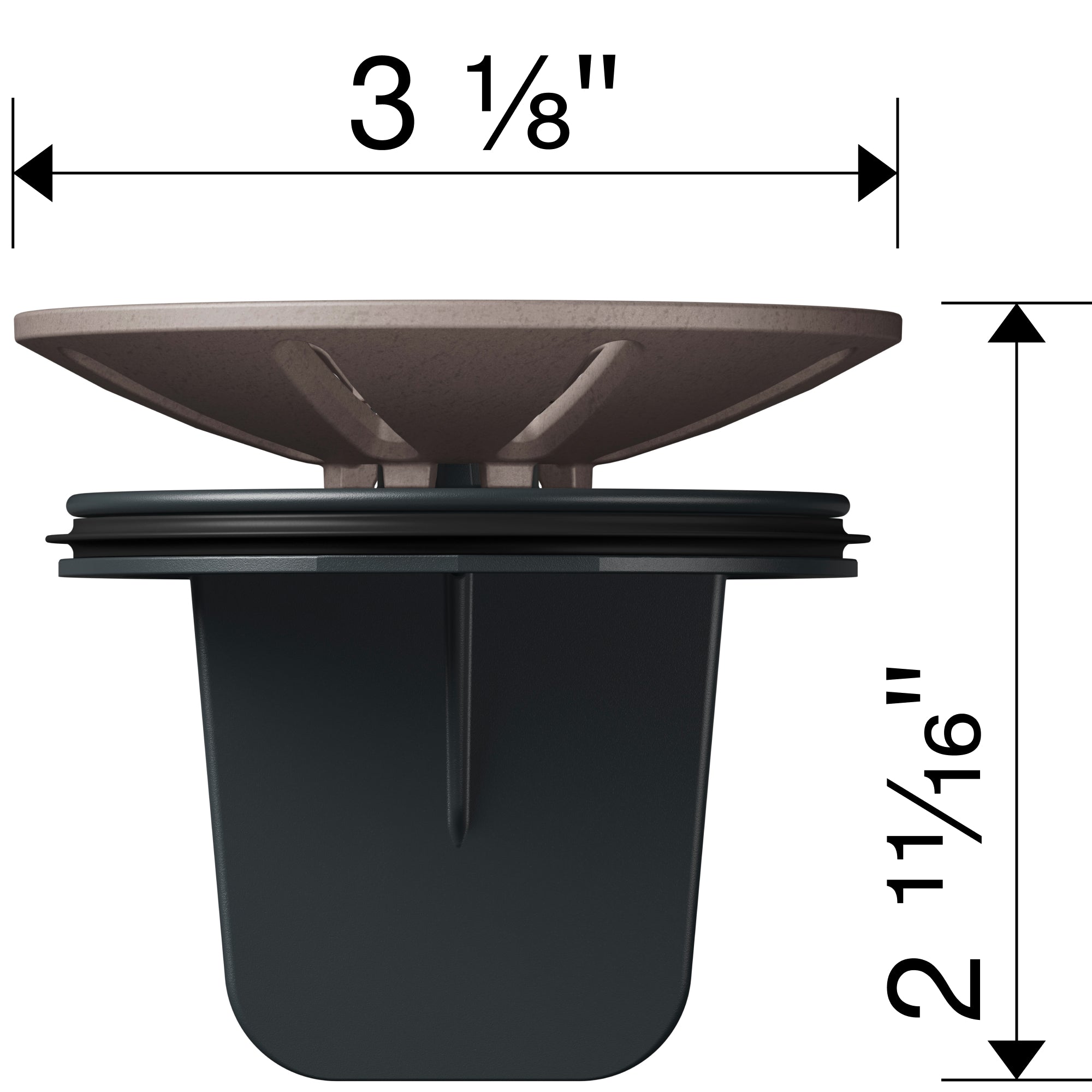 Blanco Essential Silgranit Color-Matched Disposal Flange Drain Insert with Waste Scraper Product Image