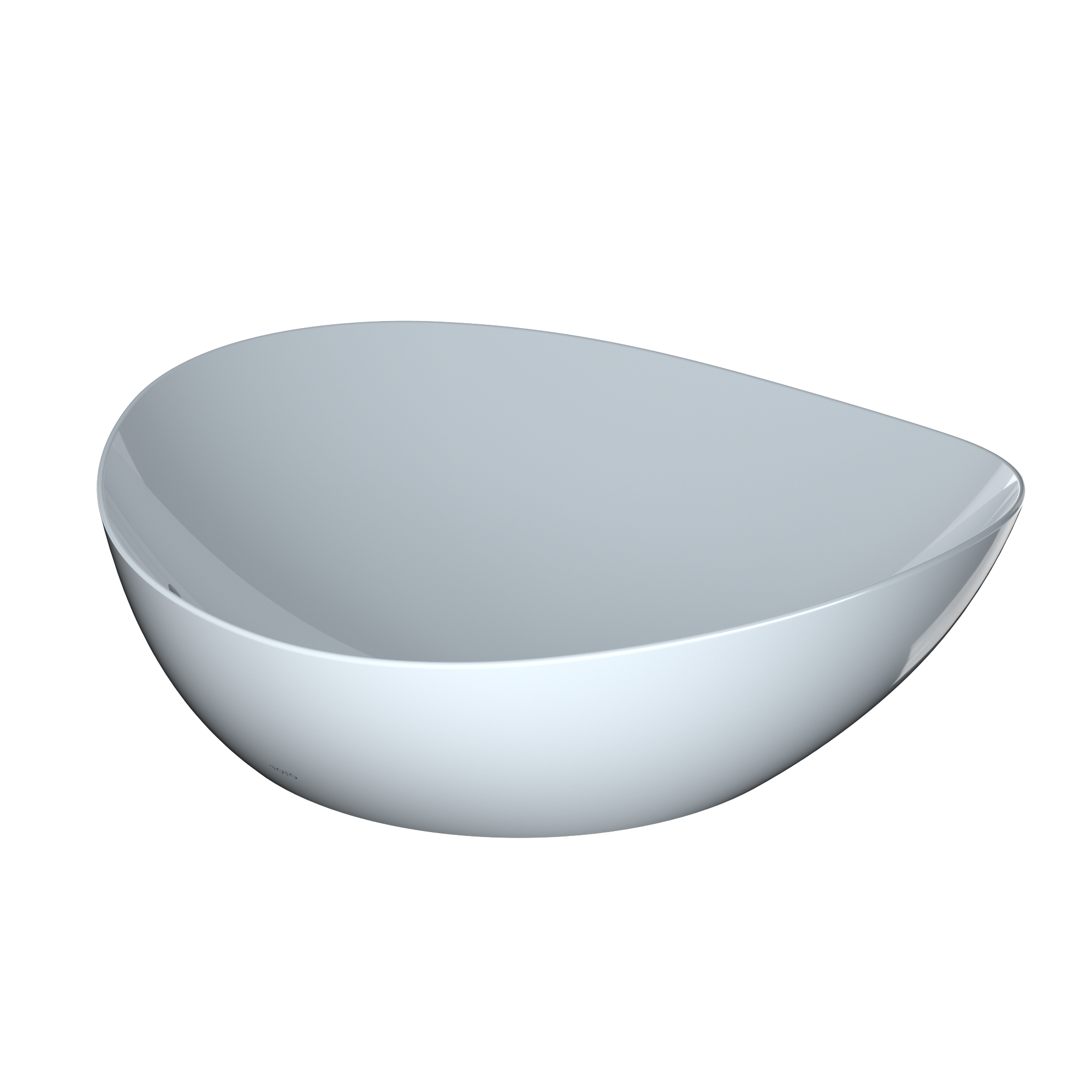 Alternate Image for TOTO Kiwami Asymmetrical Vessel Bathroom Sink with CEFITONTECT, Cotton White, Ceramic, LT477G#01