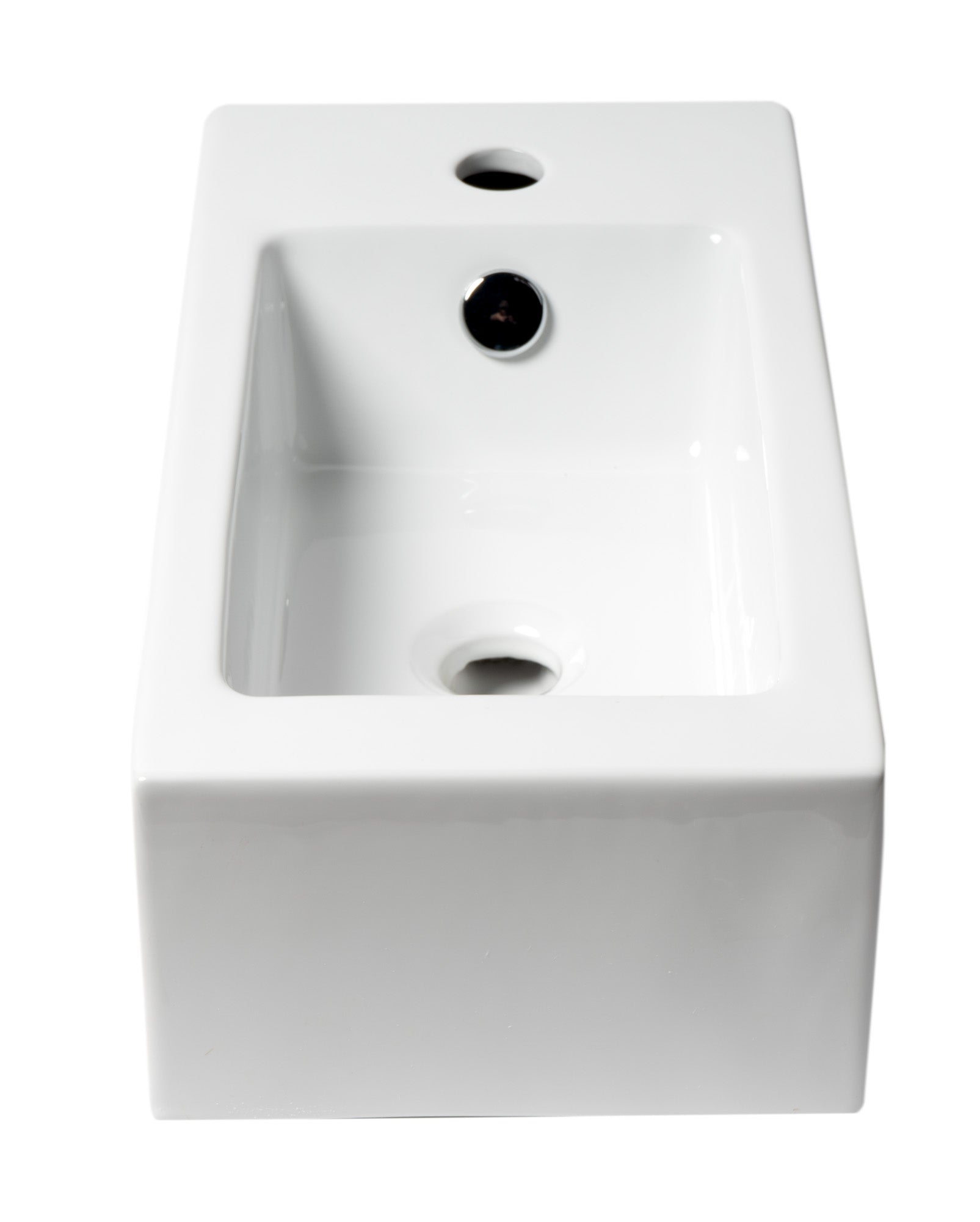 Alternate Image for ALFI brand 19.75" x 10" Rectangle Wall Mount Porcelain Bathroom Sink, White, 1 Faucet Hole, ABC116