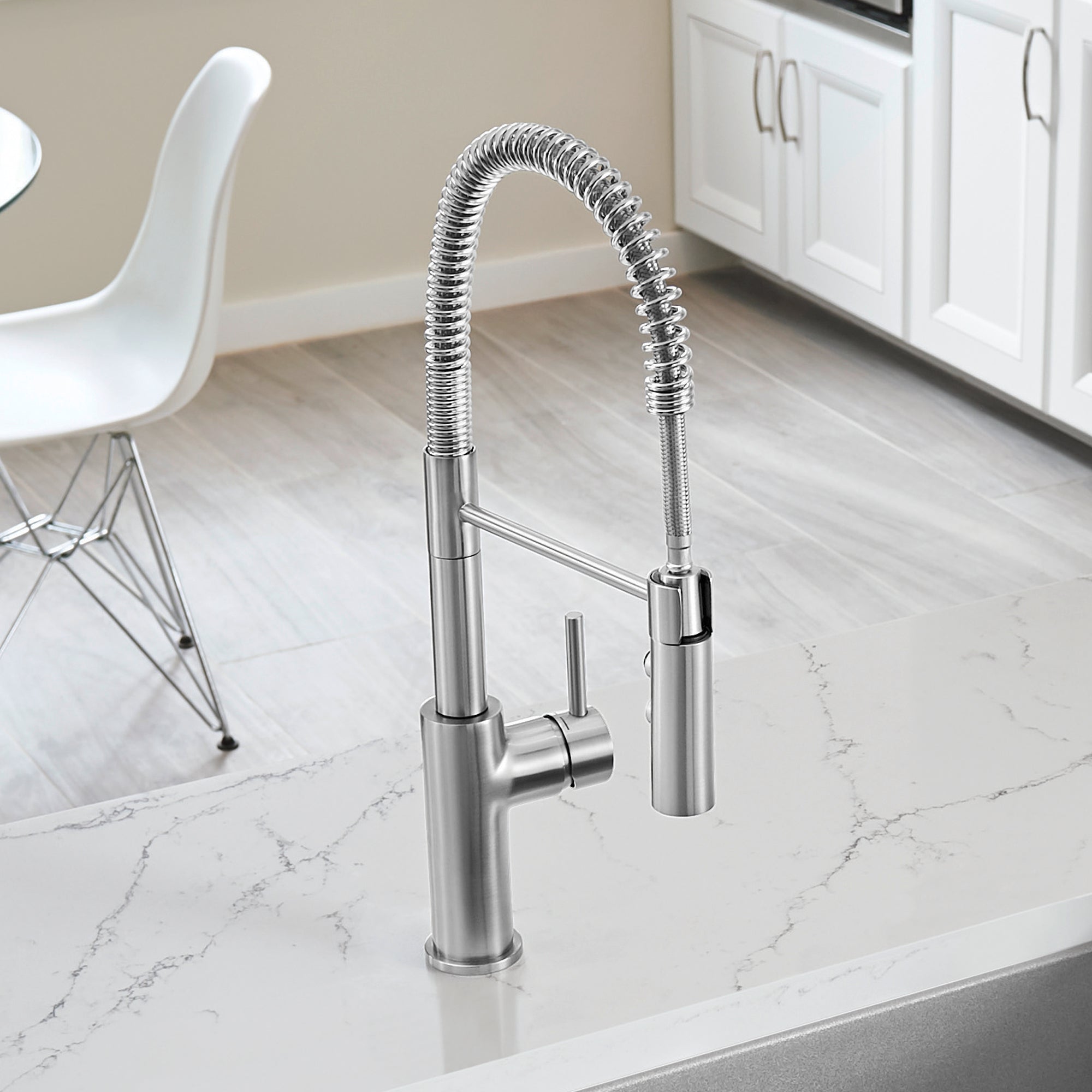 Alternate Image for Blanco Catris Semi-Pro Pull-Down Dual-Spray Kitchen Faucet, PVD Steel, 1.5 GPM, Brass, 401918