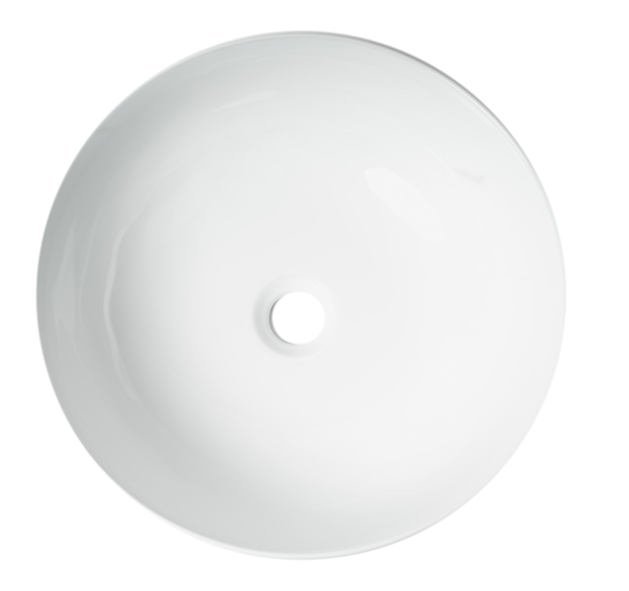 Alternate Image for ALFI brand 15.13" x 15.13" Round Above Mount Porcelain Bathroom Sink, White, No Faucet Hole, ABC909
