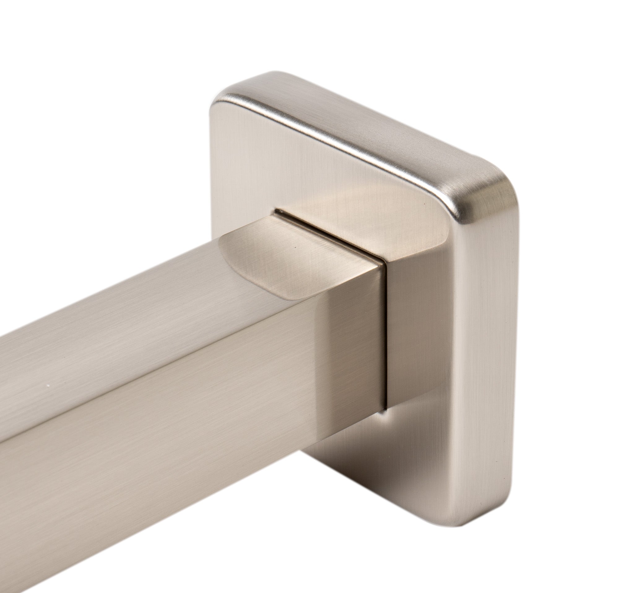 Alternate Image for ALFI brand ABSA6S-BN Brushed Nickel 6" Square Ceiling Shower Arm, Brass, Black