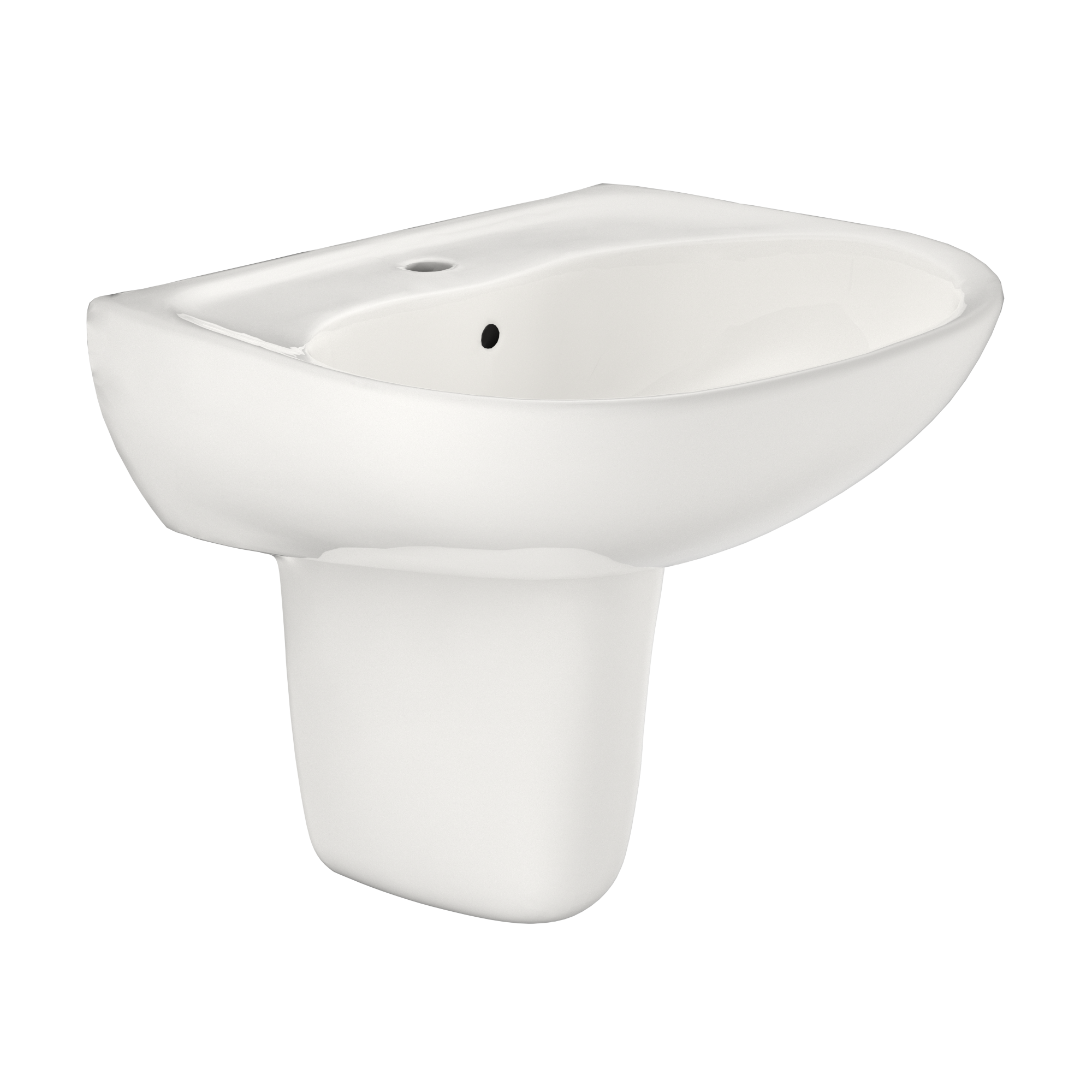 Alternate Image for TOTO Supreme Oval Wall-Mount Bathroom Sink with CeFiONtect and Shroud for Single Hole Faucets, Colonial White, Vitreous China, LHT241G#11