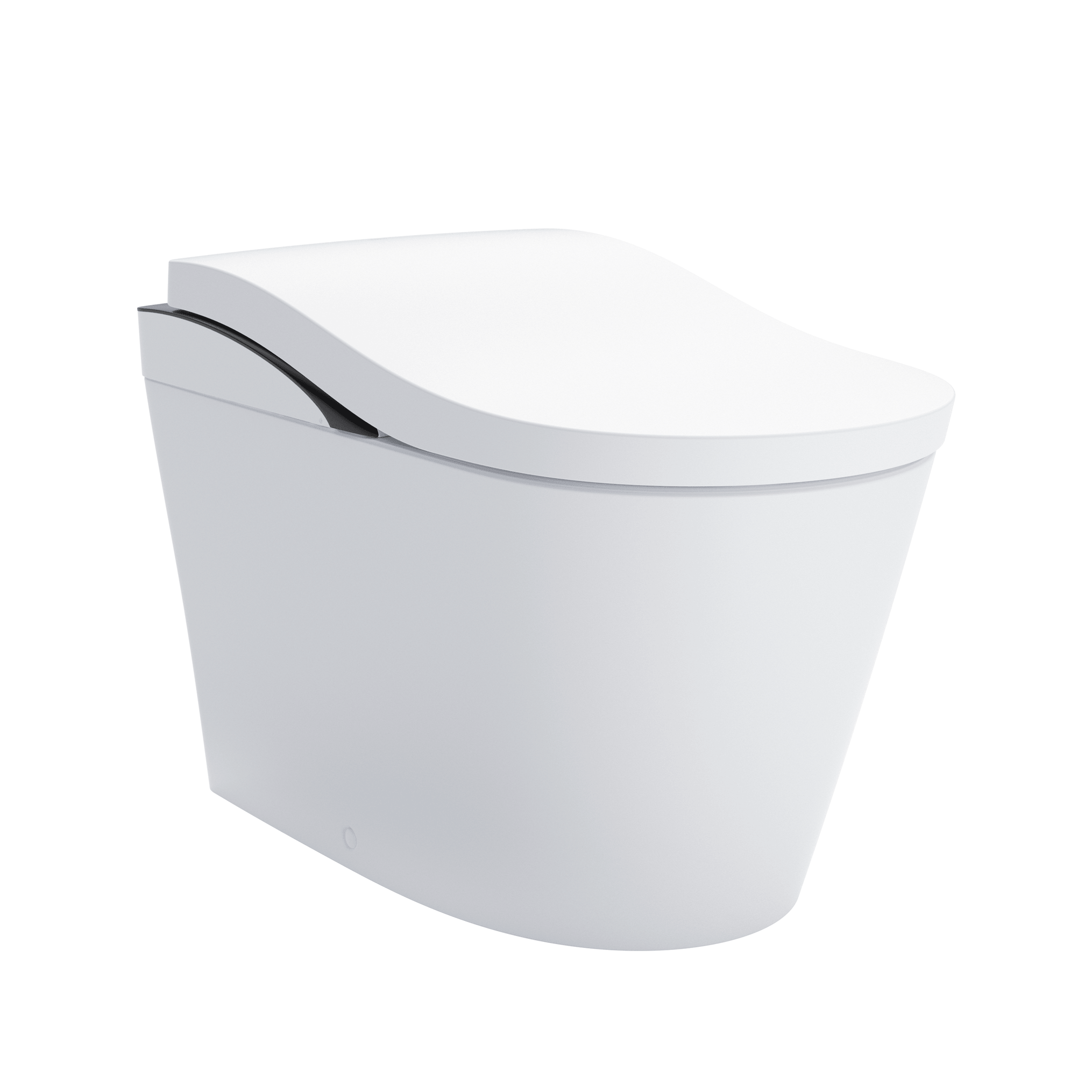 Alternate Image for TOTO NEOREST LS Dual Flush 1.0 or 0.8 GF Integrated Bidet Toilet, Cotton White with Black Trim, Vitreous China and Plastic, MS8732CUMFG#01B