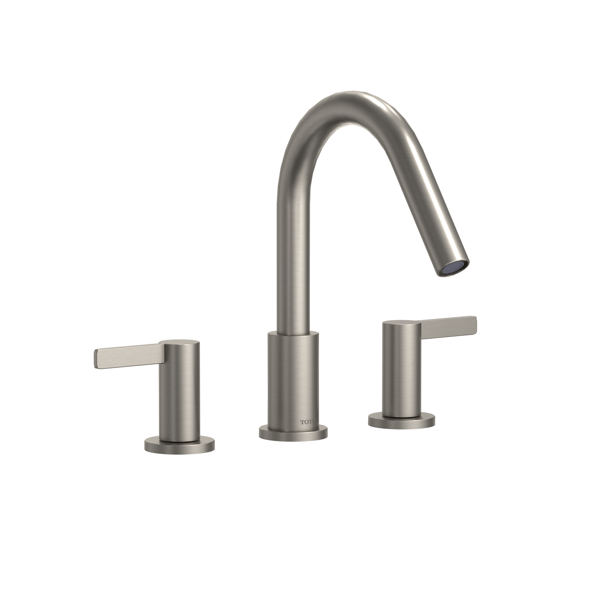 Alternate Image for TOTO GF Two Lever Handle Deck-Mount Roman Tub Filler Trim, Brushed Nickel, Brass, TBG11201UA#BN
