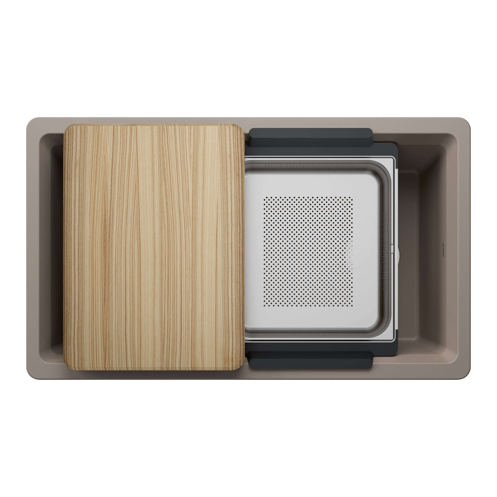 Alternate Image for Blanco Inteos 33" Undermount Silgranit Workstation Kitchen Sink, Truffle, No Faucet Hole, 443315