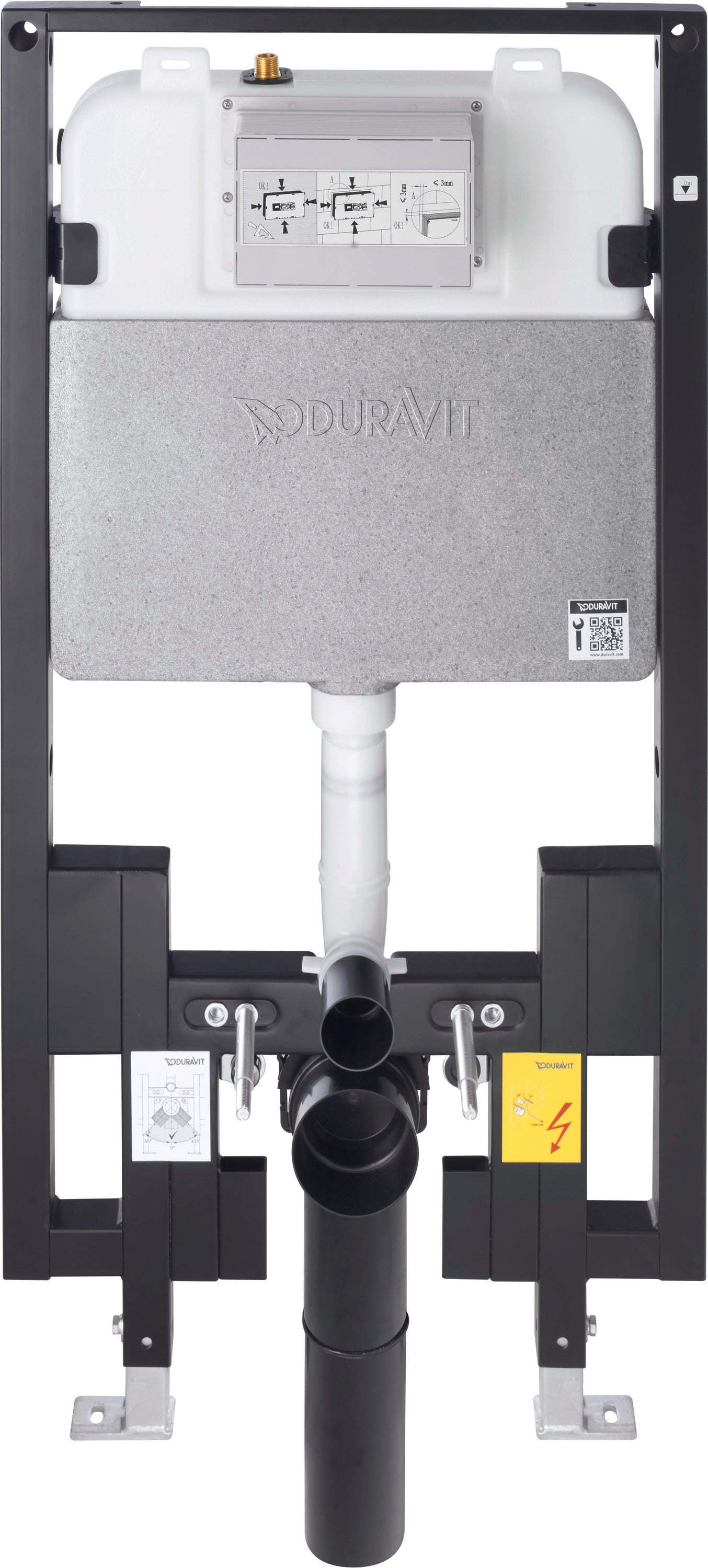 DuraSystem 1.6/0.8 GPF Dual Flush In-Wall Tank & Carrier for 2"x4" and 2"x6" Studs