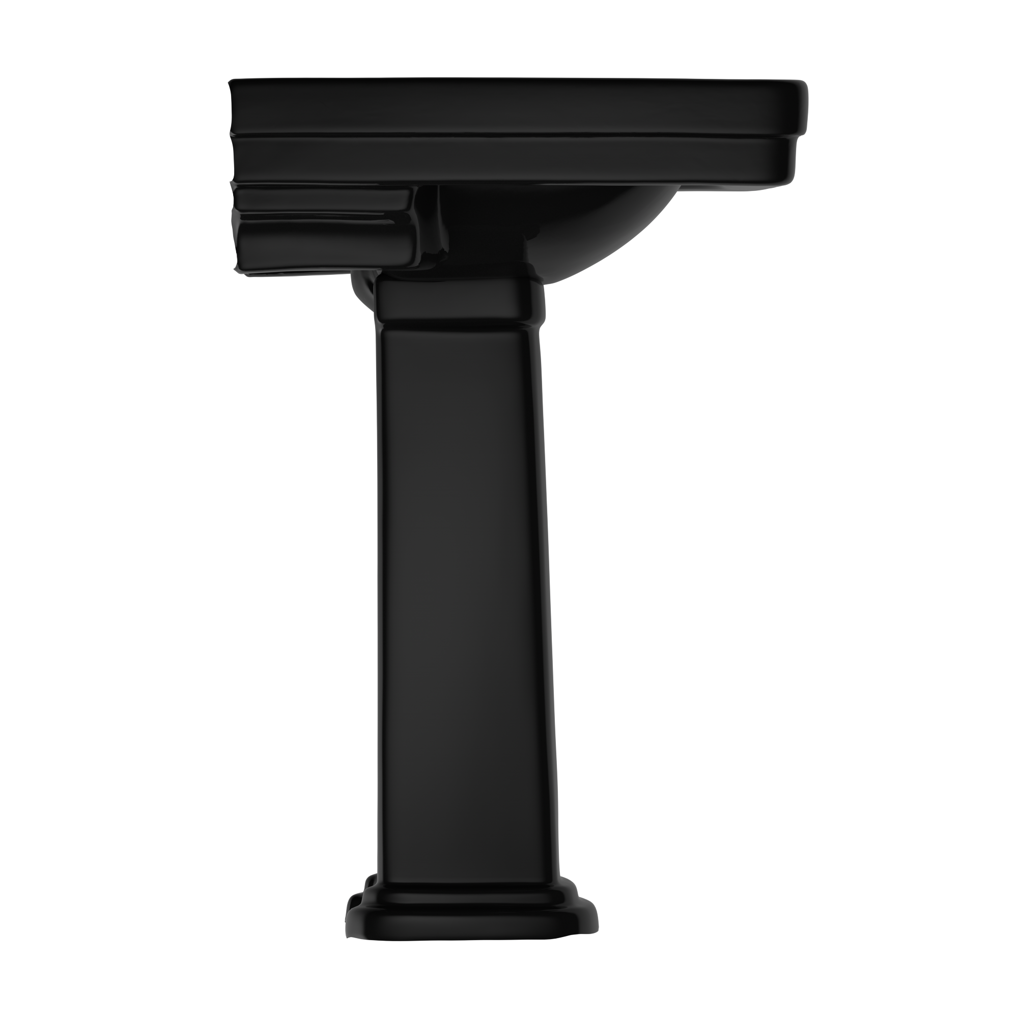 Alternate Image for TOTO Promenade 27-1/2" x 22-1/4" Rectangular Pedestal Bathroom Sink for Single Hole Faucets, Ebony, LPT530.8N#51, Vitreous China, LPT530N#51