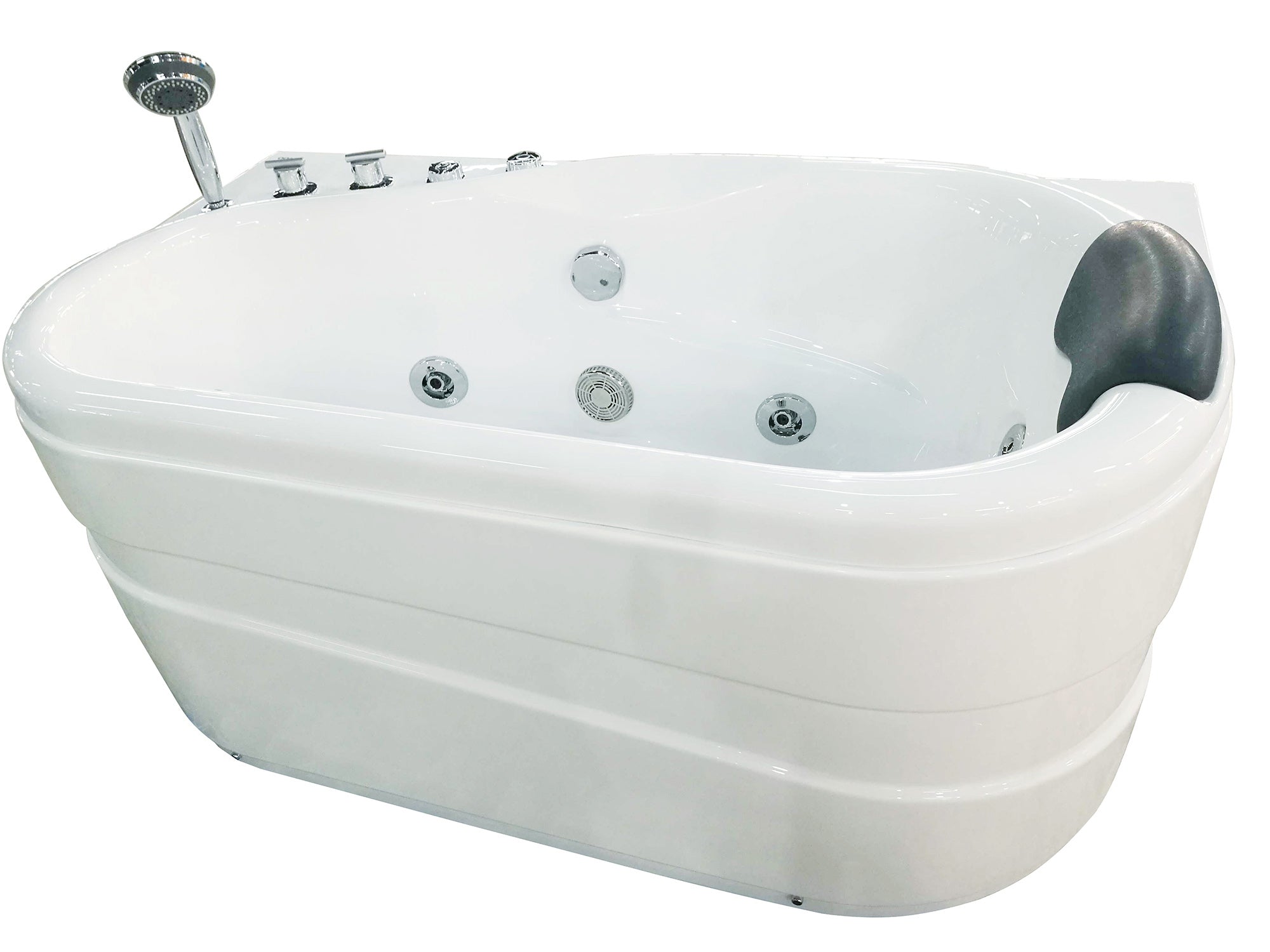 Alternate Image for Eago 57" Acrylic Corner Oval Bathtub, White, AM175-L