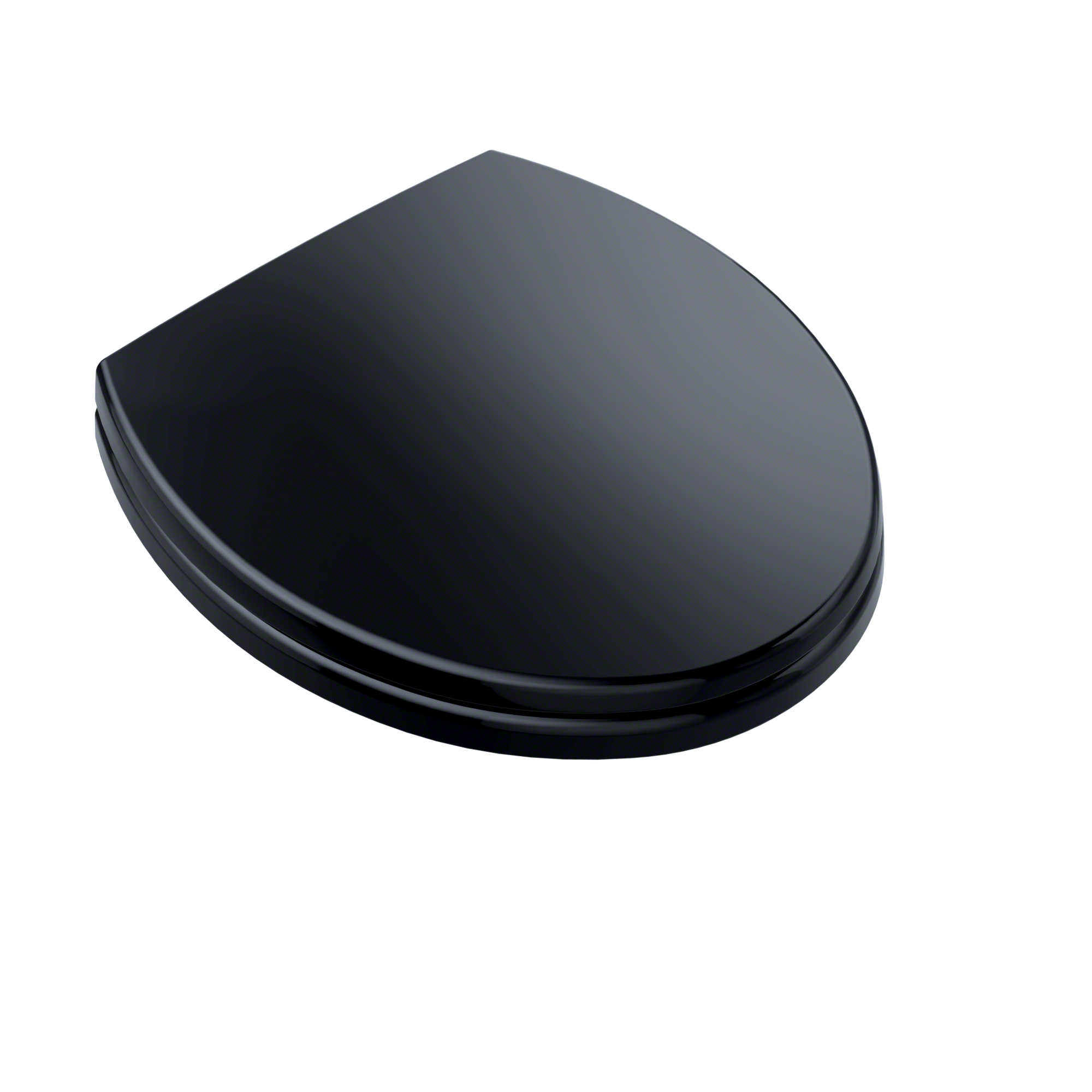 TOTO SoftClose Non Slamming, Slow Close Round Toilet Seat and Lid, Ebony, Plastic, SS113#51