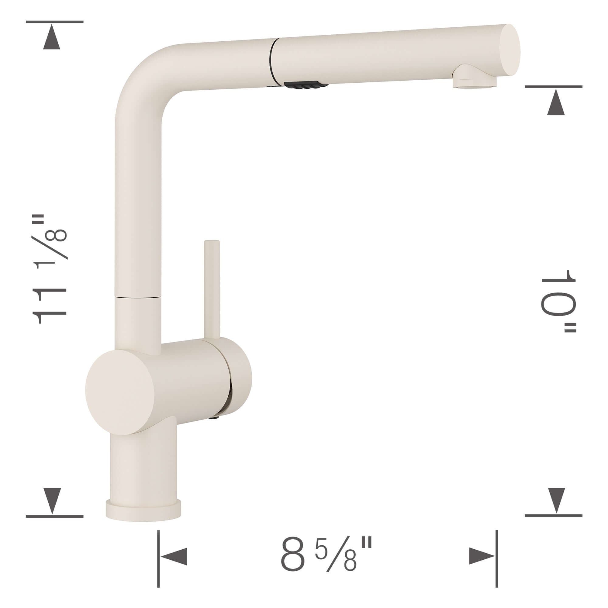 Alternate Image for Blanco Linus Low Arc Pull-Out Dual-Spray Kitchen Faucet, Soft White, 1.5 GPM, Brass, 526963