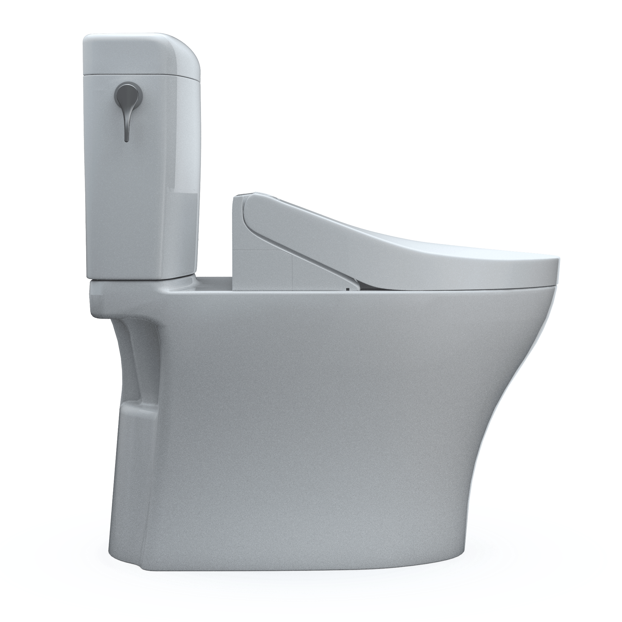 Alternate Image for TOTO WASHLET+ Aquia IV Cube Two-Piece Elongated Dual Flush 1.28 and 0.9 GPF Toilet with C5 Bidet Seat, Cotton White, Vitreous China|Plastic, MW4363084CEMFGN#01