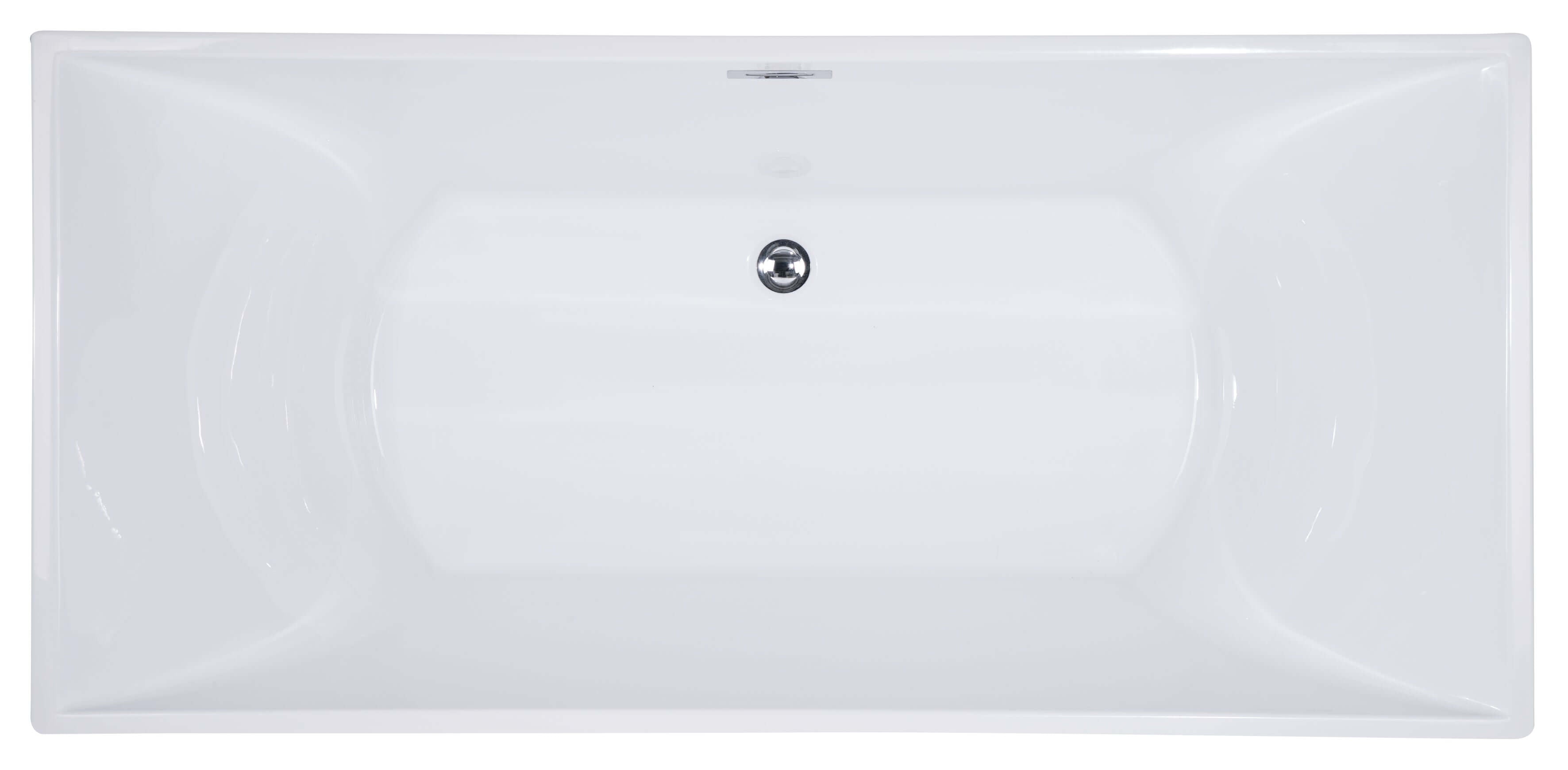 Alternate Image for ALFI brand 67" Acrylic Free Standing Rectangle Soaking Bathtub, White, AB8840