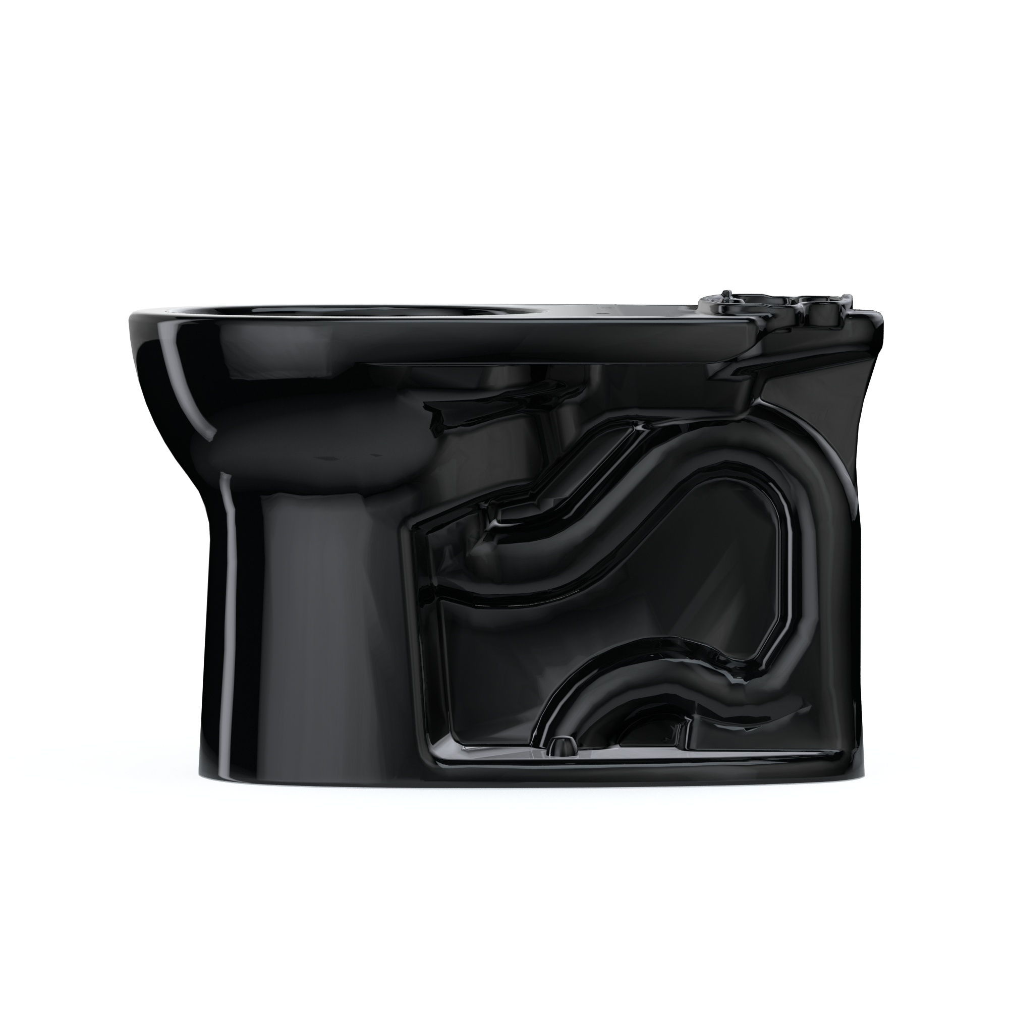 Alternate Image for TOTO Drake Round TORNADO FLUSH Toilet Bowl, Ebony, Vitreous China, C775CEF#51