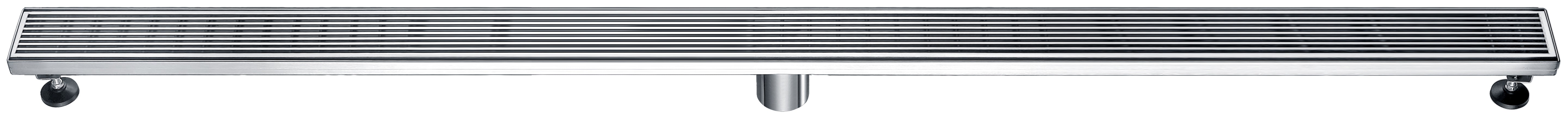 Alternative View of ALFI brand ABLD59D 59" Stainless Steel Linear Shower Drain with Groove Lines, Grey