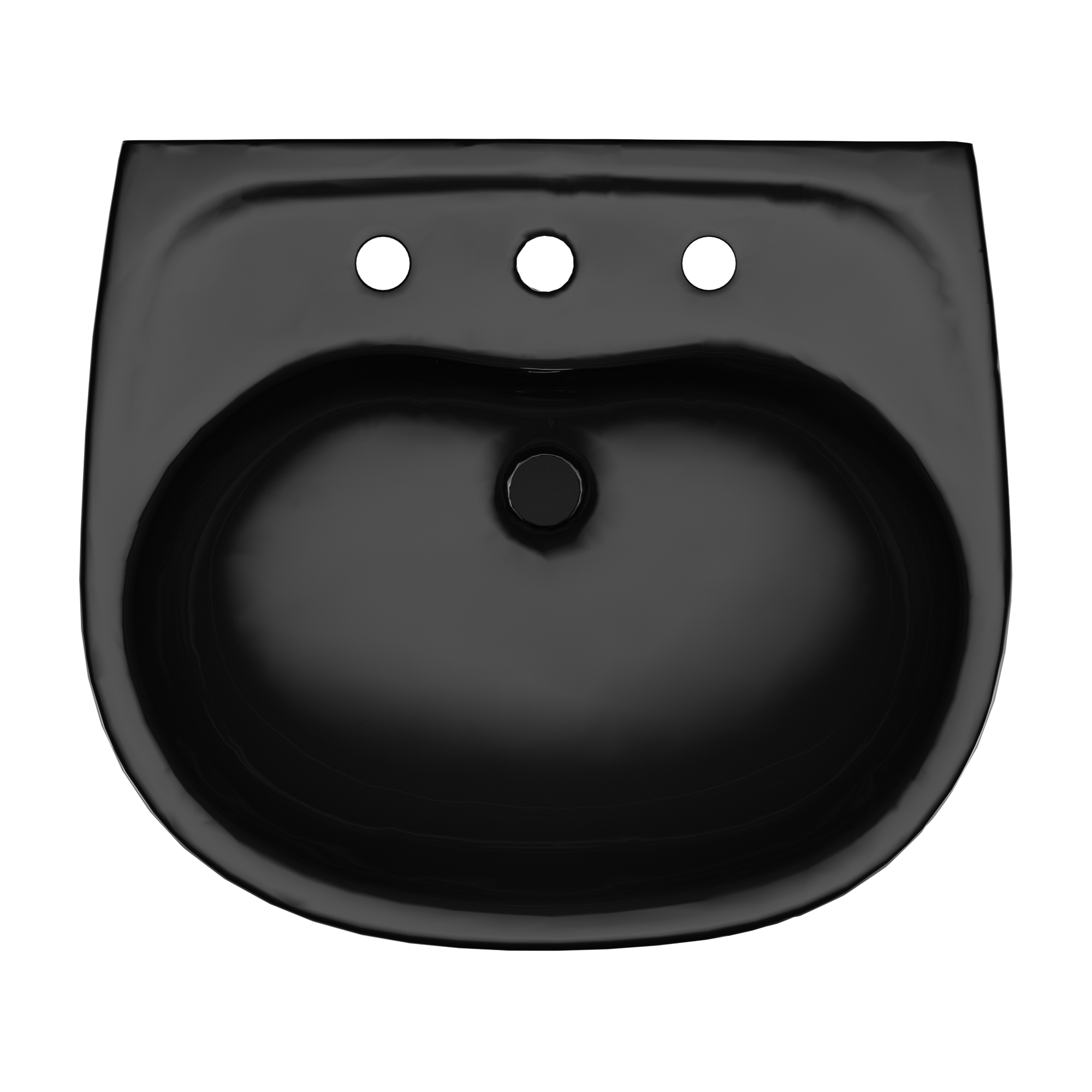 Alternate Image for TOTO Supreme Oval Wall-Mount Bathroom Sink and Shroud for 8 Inch Center Faucets, Ebony, Vitreous China, LHT241.8#51