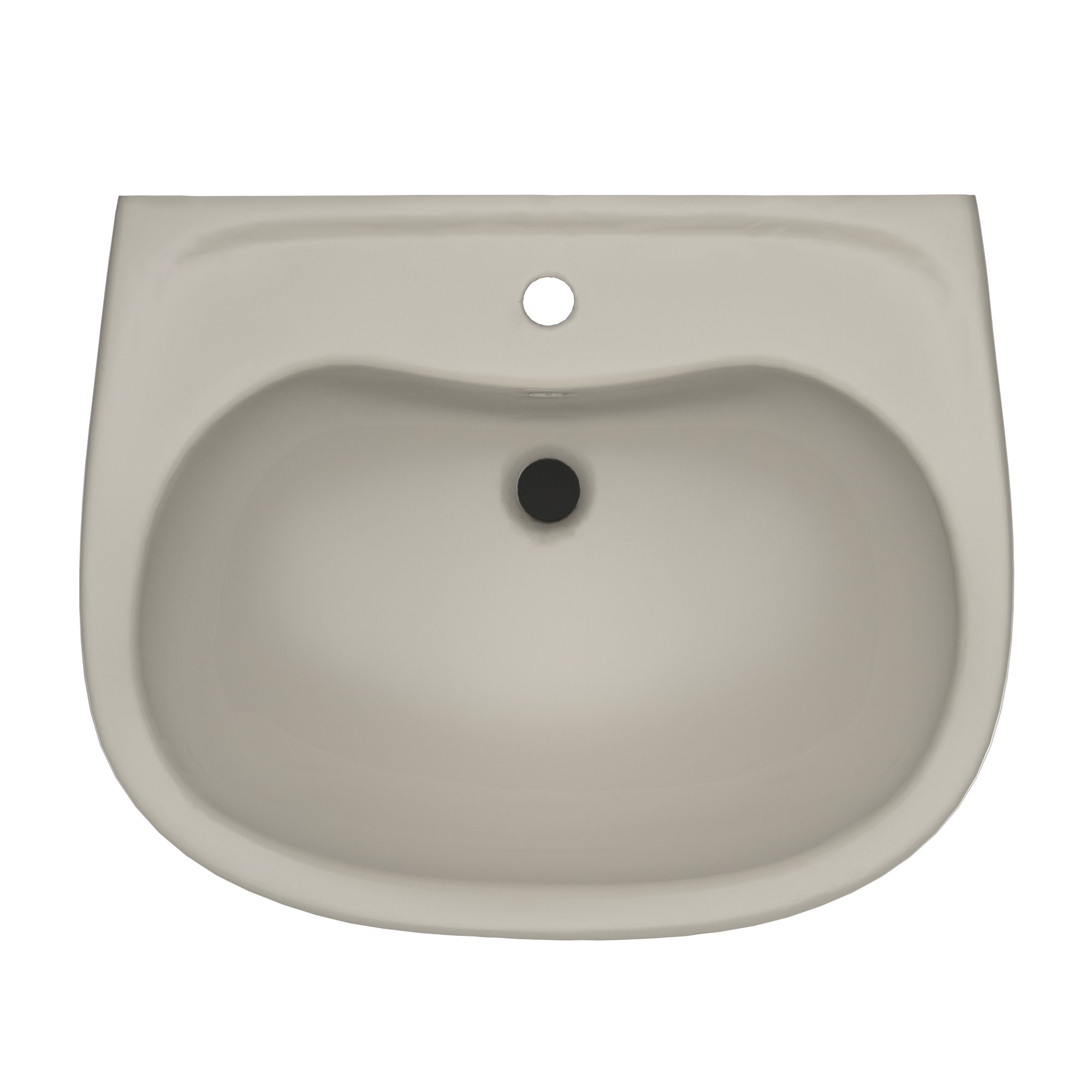 Alternate Image for TOTO Supreme Oval Basin Pedestal Bathroom Sink with CeFiONtect for Single Hole Faucets, Bone, Vitreous China, LPT241G#03