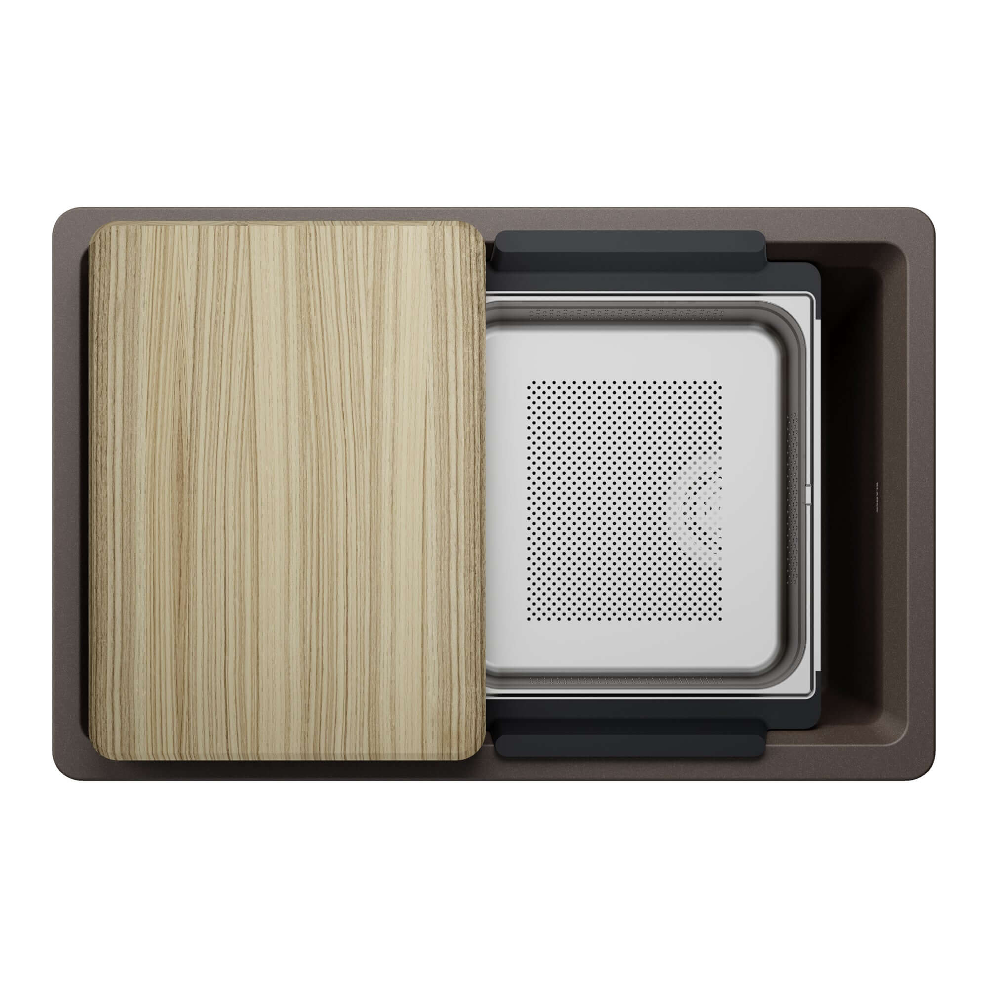 Alternate Image for Blanco Inteos 30" Undermount Silgranit Workstation Kitchen Sink, Cafe, No Faucet Hole, 443308